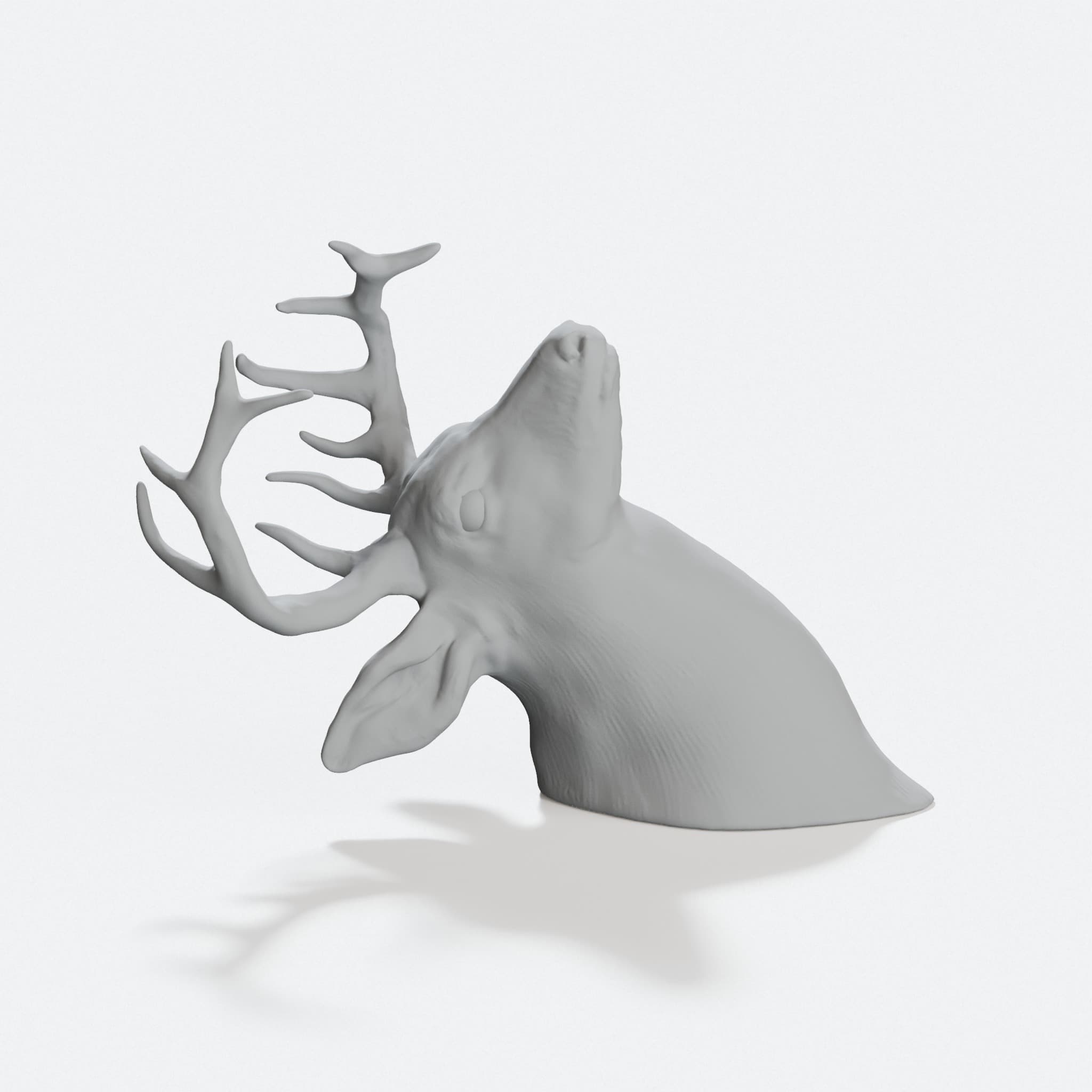 Deer Head Wall Mount 3D Print File | Detailed Home Decor STL