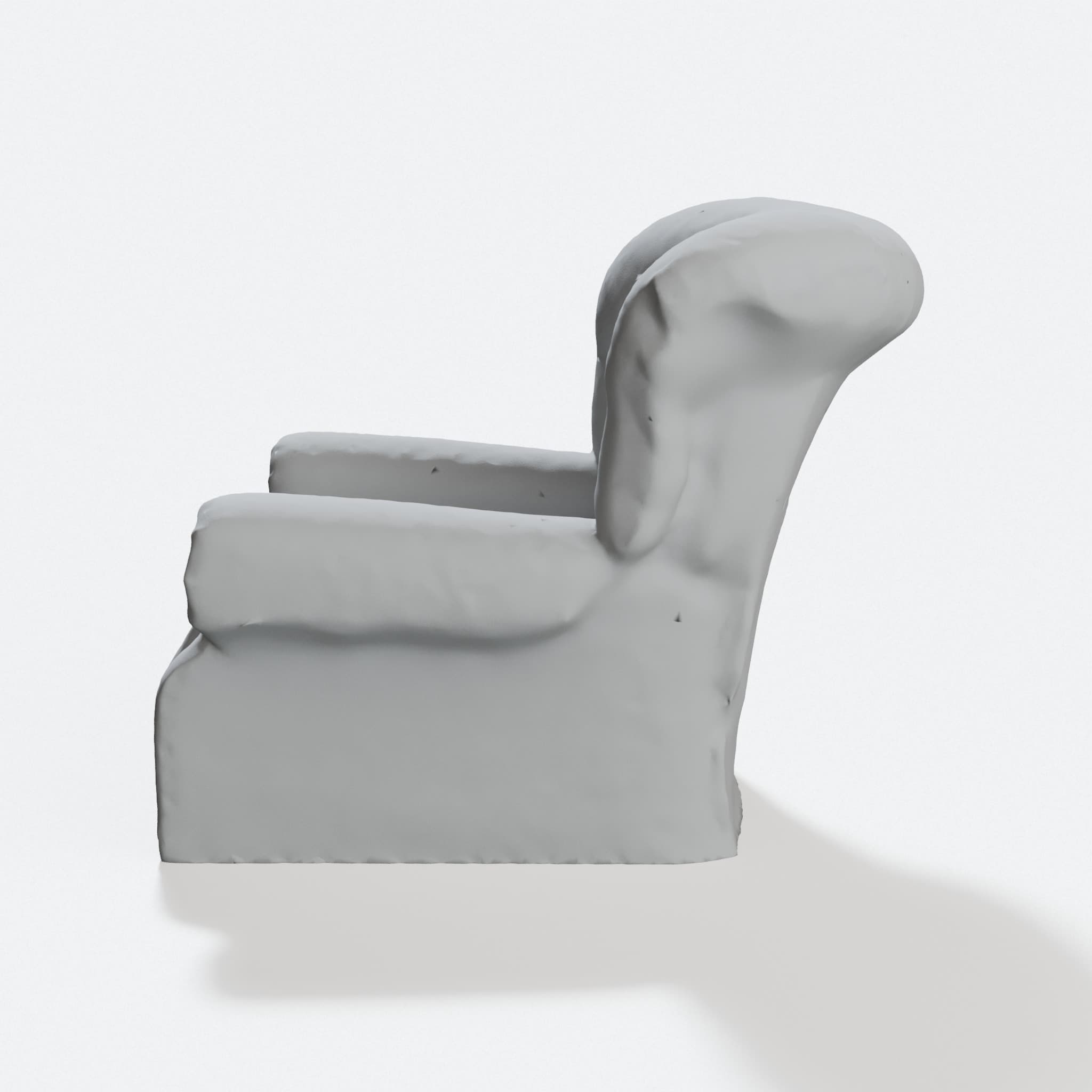 1:24 Scale Armchair 3D Print File - Miniature Dollhouse Furniture, hero tilt