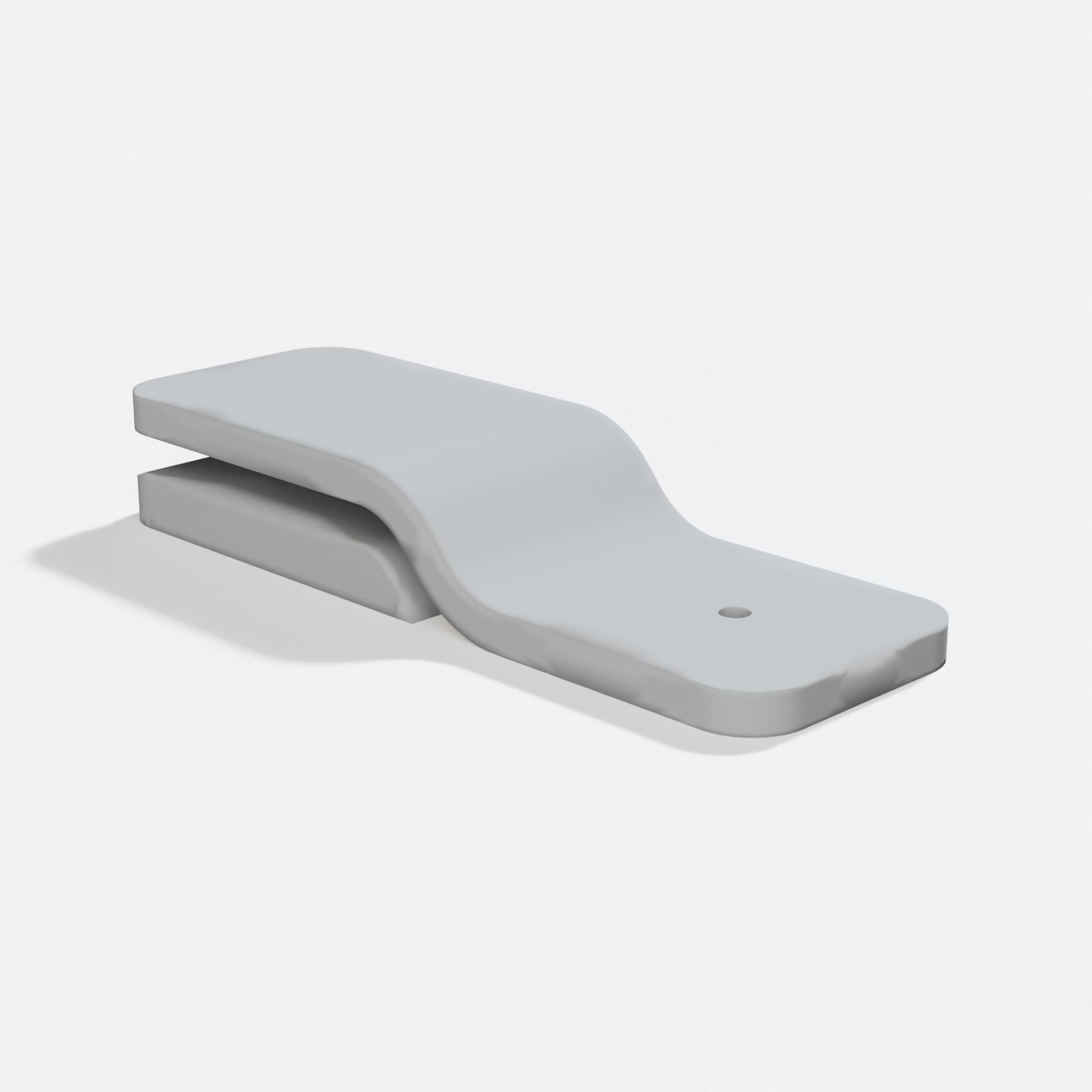 Wall Mount Paper Clip - 3D Printed Home Decor Display Pin, turn three quarter
