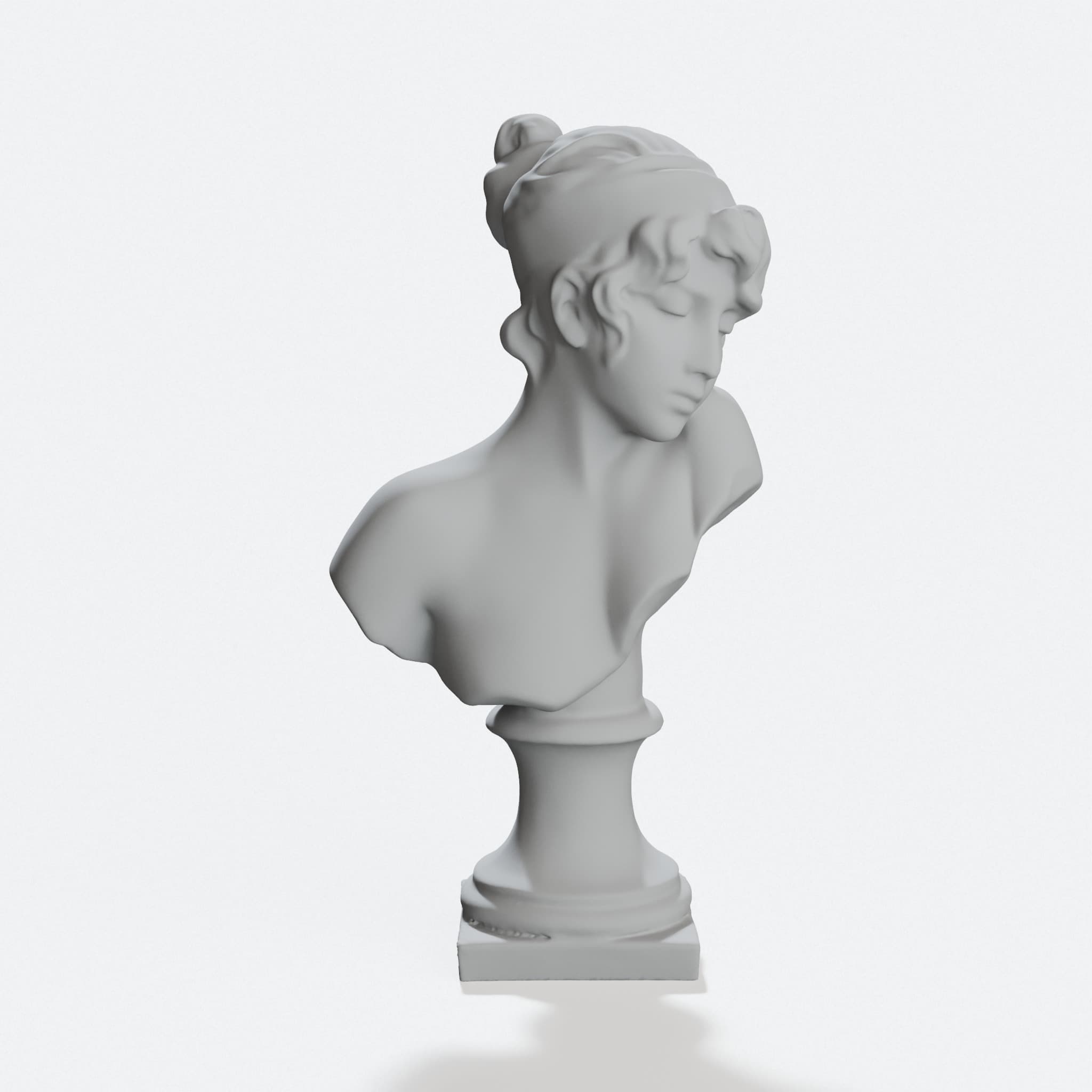 Bust of Sappho 3D Printed Wall Art – Classical Sculpture, hero tilt