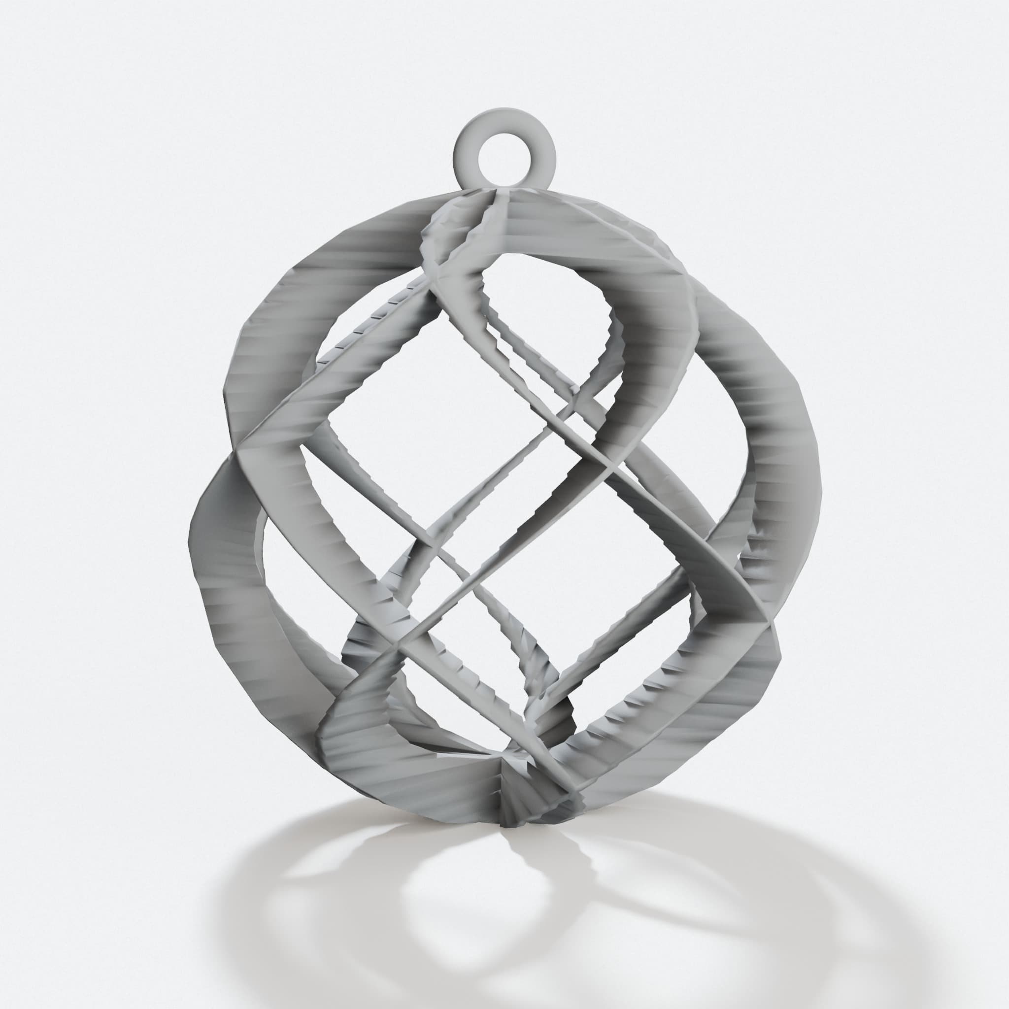 Spiral Sphere Ornament - Customizable Christmas Decoration, hero tilt