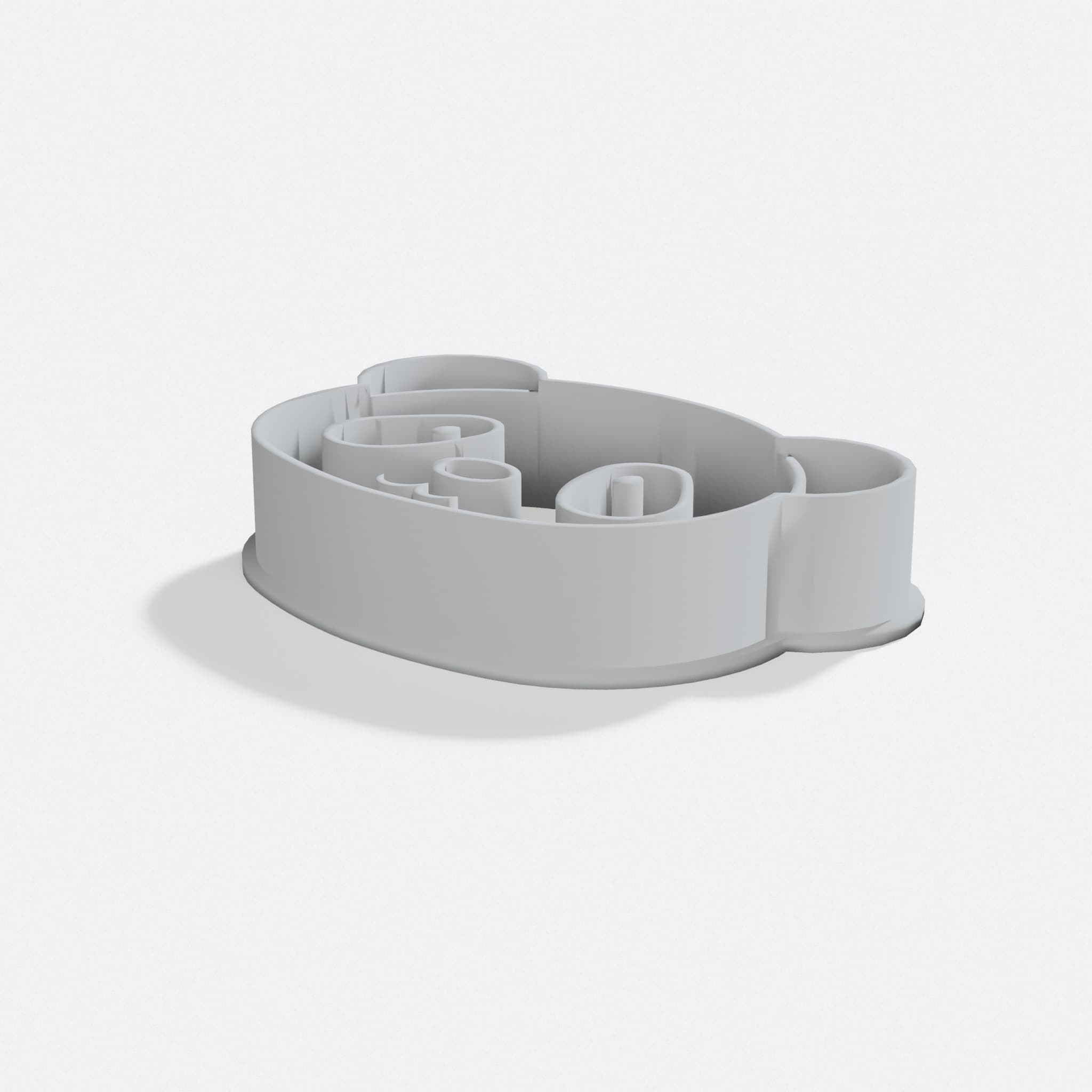 Panda Cookie Cutter, turn three quarter