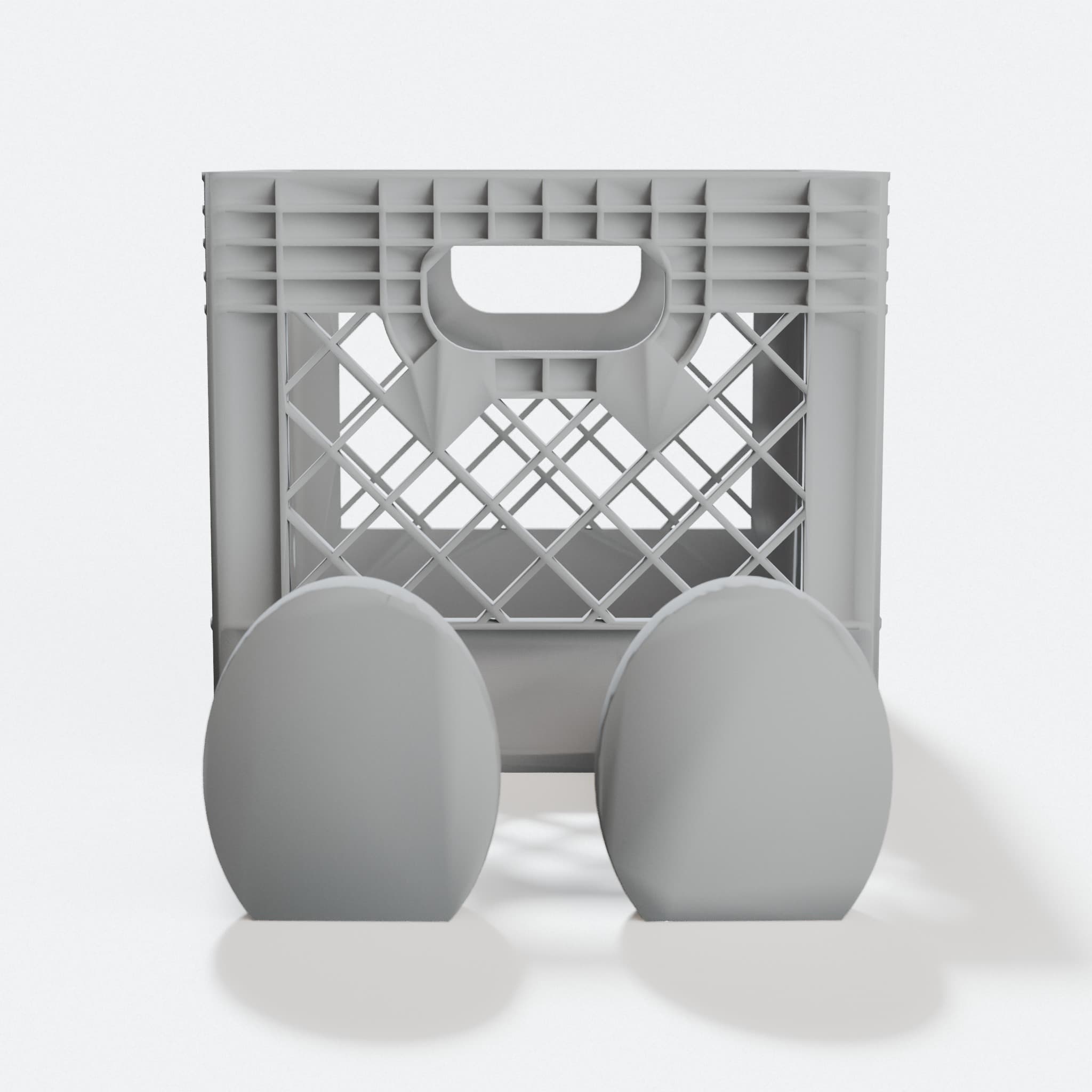 Sitting Crate with Legs – 3D Printed Home Decor Storage, hero tilt