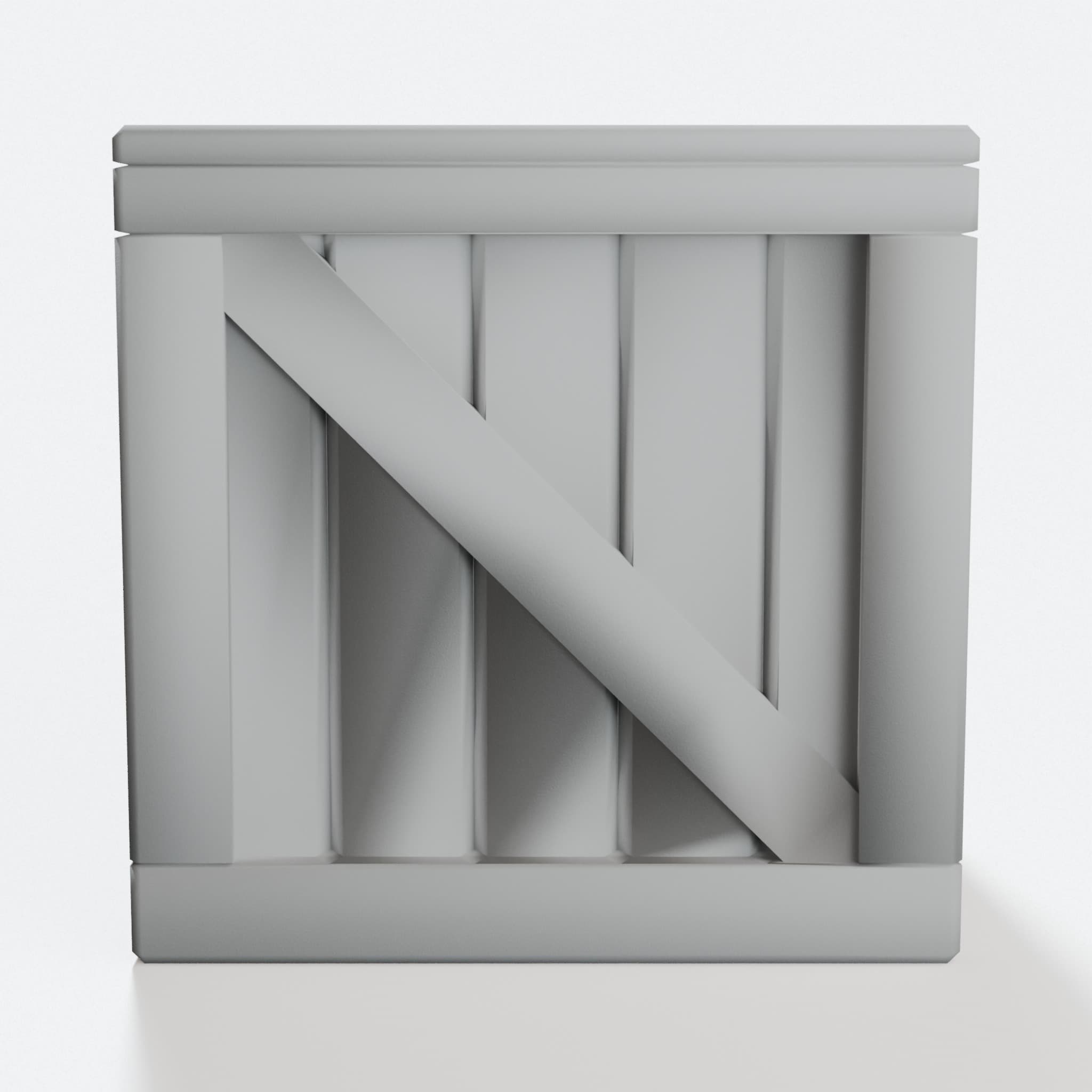 Wooden Crate Prop for Tabletop RPG Scenery, hero tilt