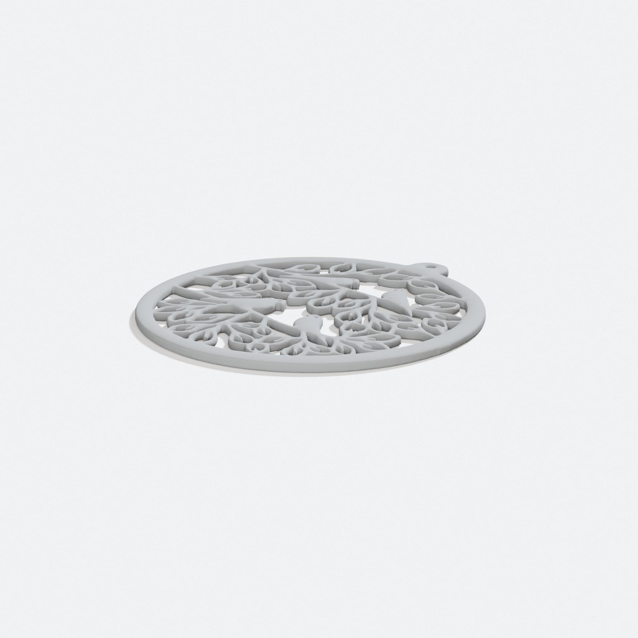 Christmas Tree Ornament - Doves, turn three quarter