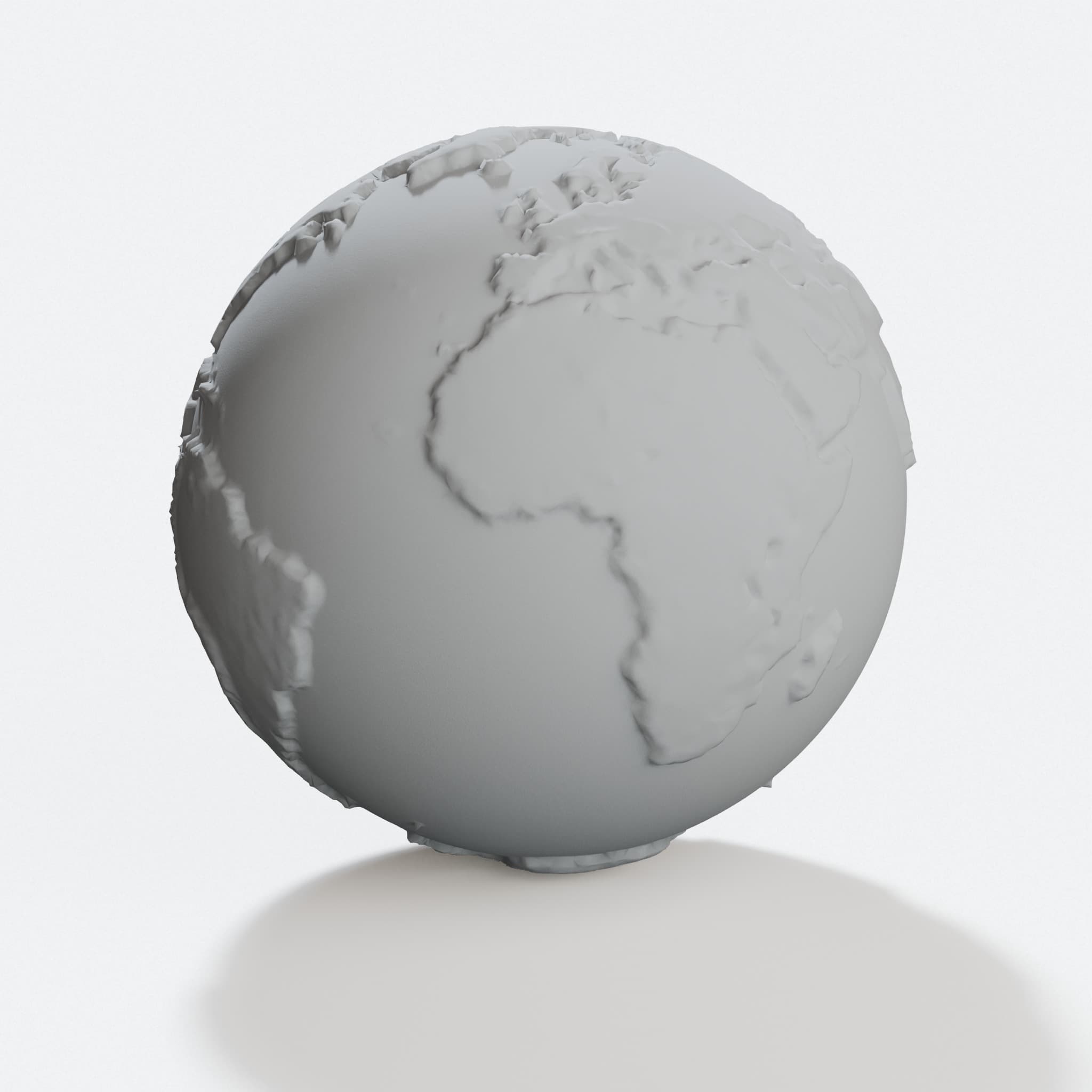 Textured Earth Globe 3D Printed Home Decor, hero tilt