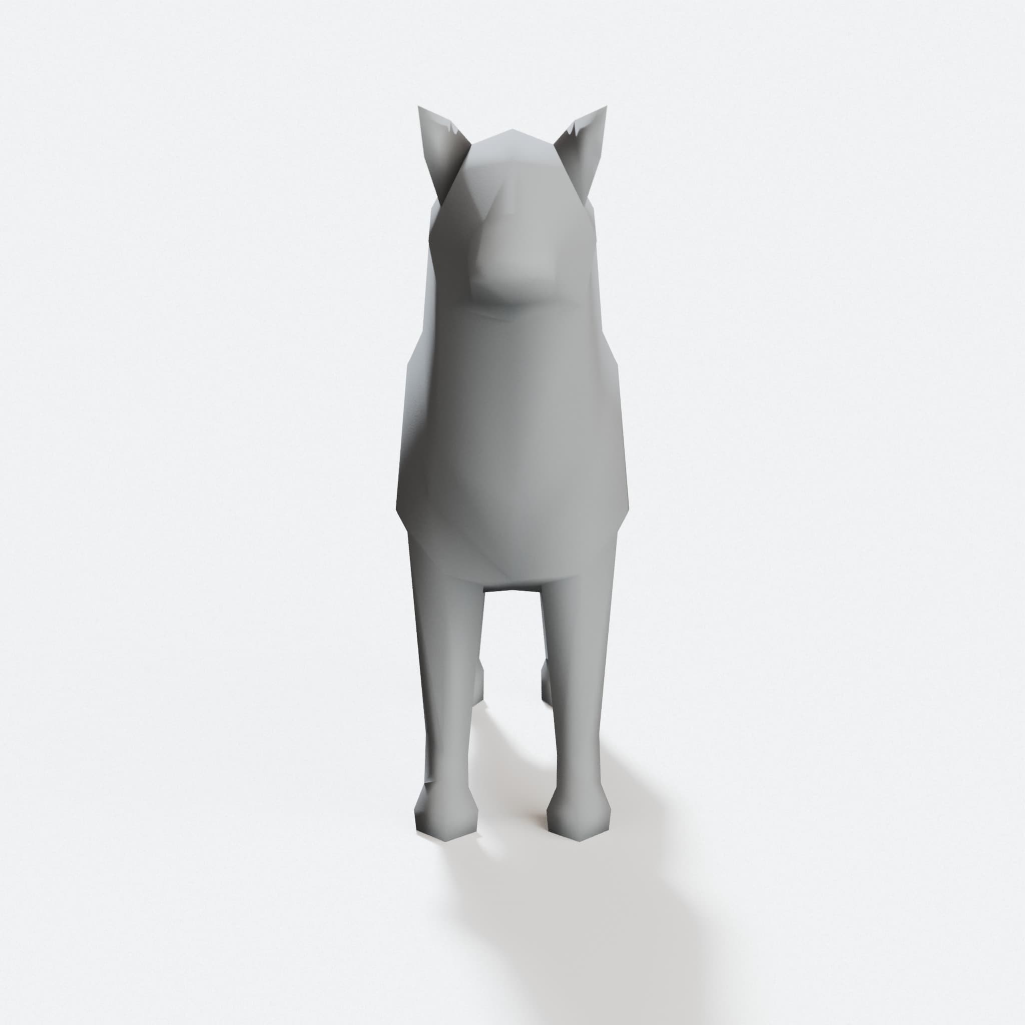 Low Poly Doge Figure, Shiba Inu Geometric Decor, hero tilt