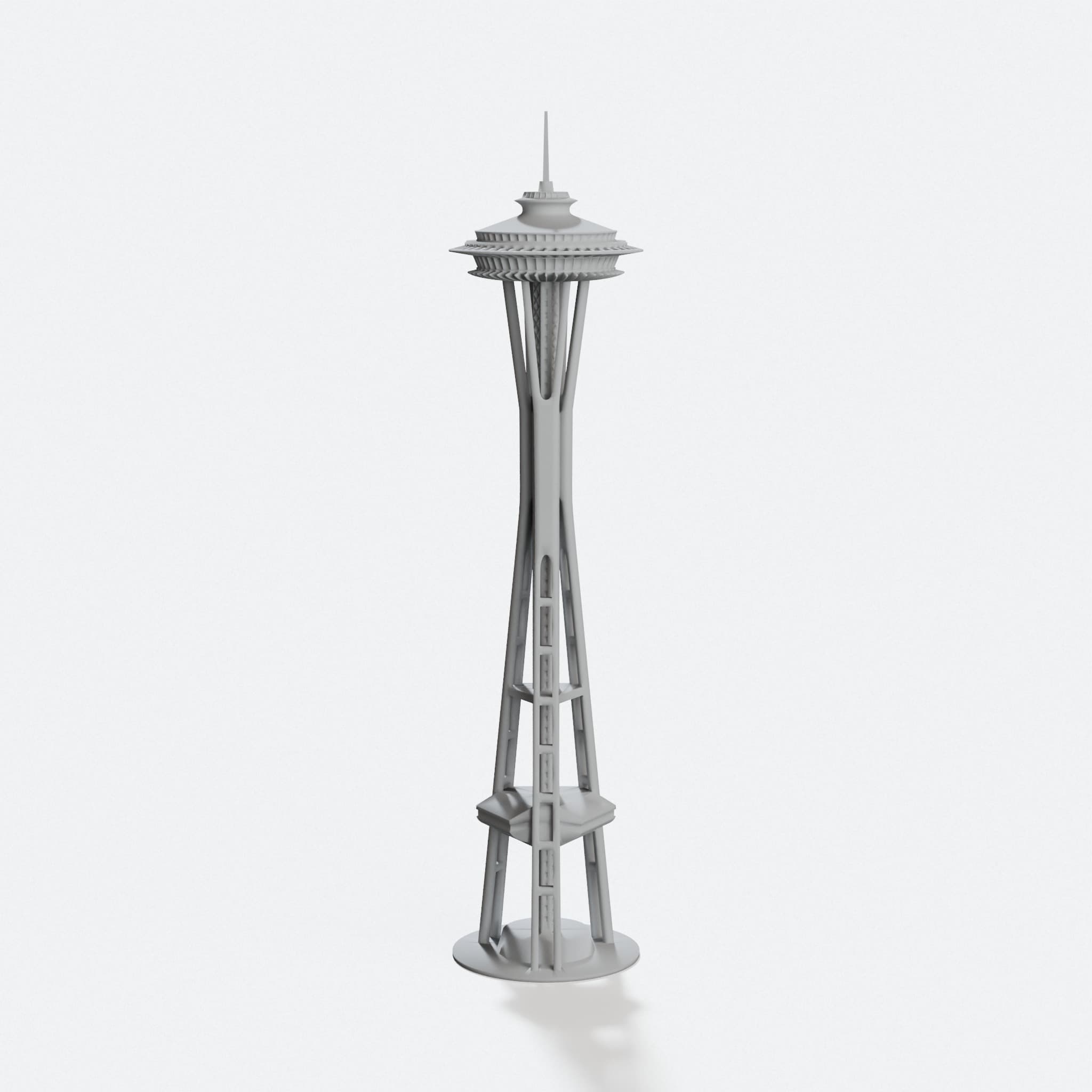 Seattle Space Needle 3D Printed Home Decor Model (40cm), hero tilt