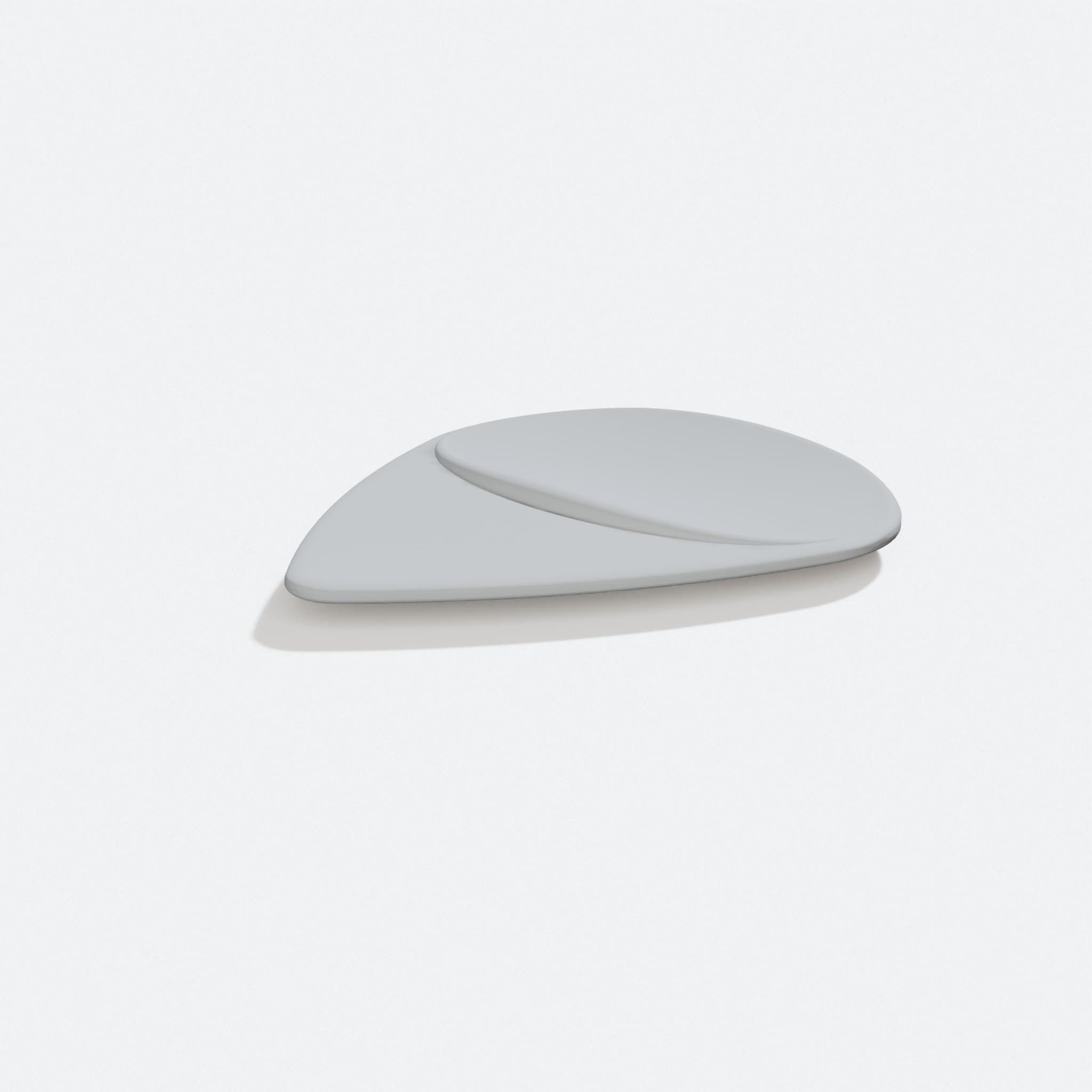 3D-Printed Guitar Pick with Ergonomic Grip, turn three quarter