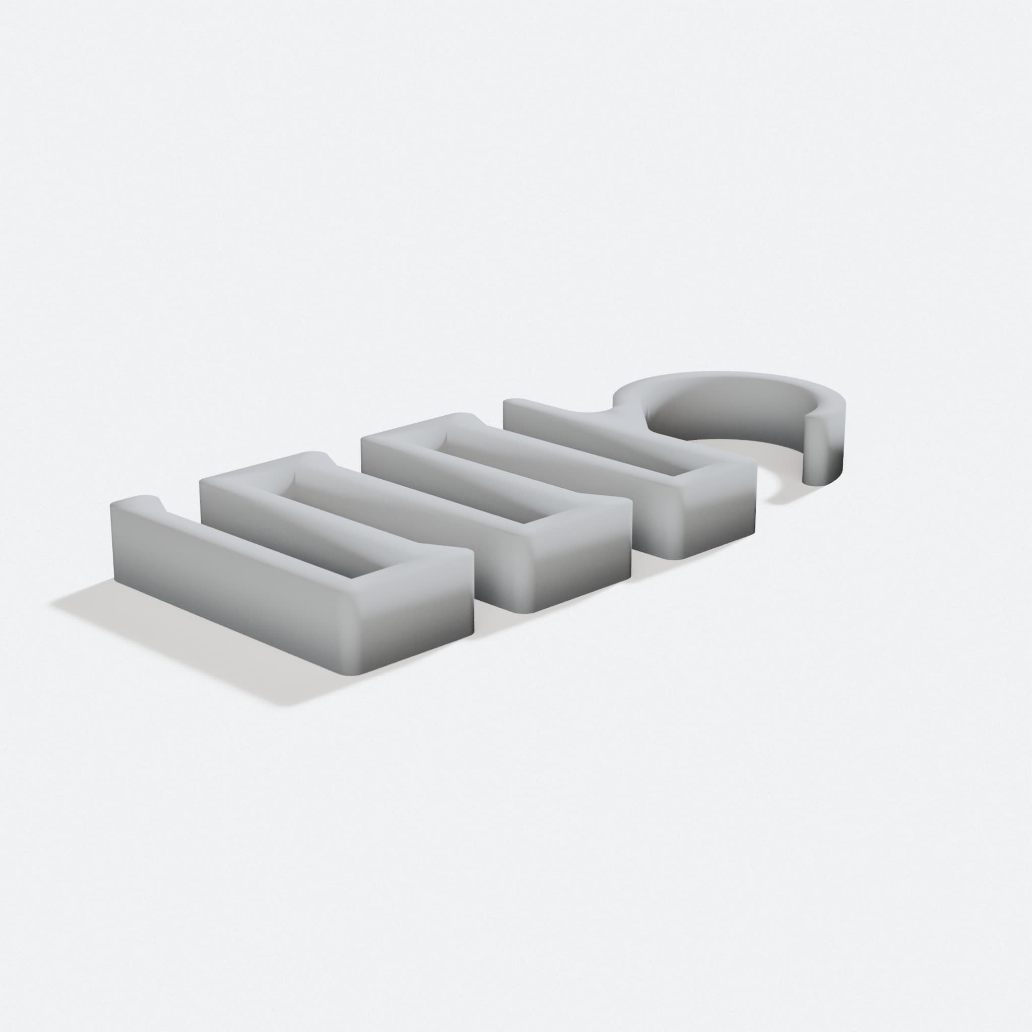 Belt Holder Hook for Clothes Rails, 3D Printed Organizer, turn three quarter