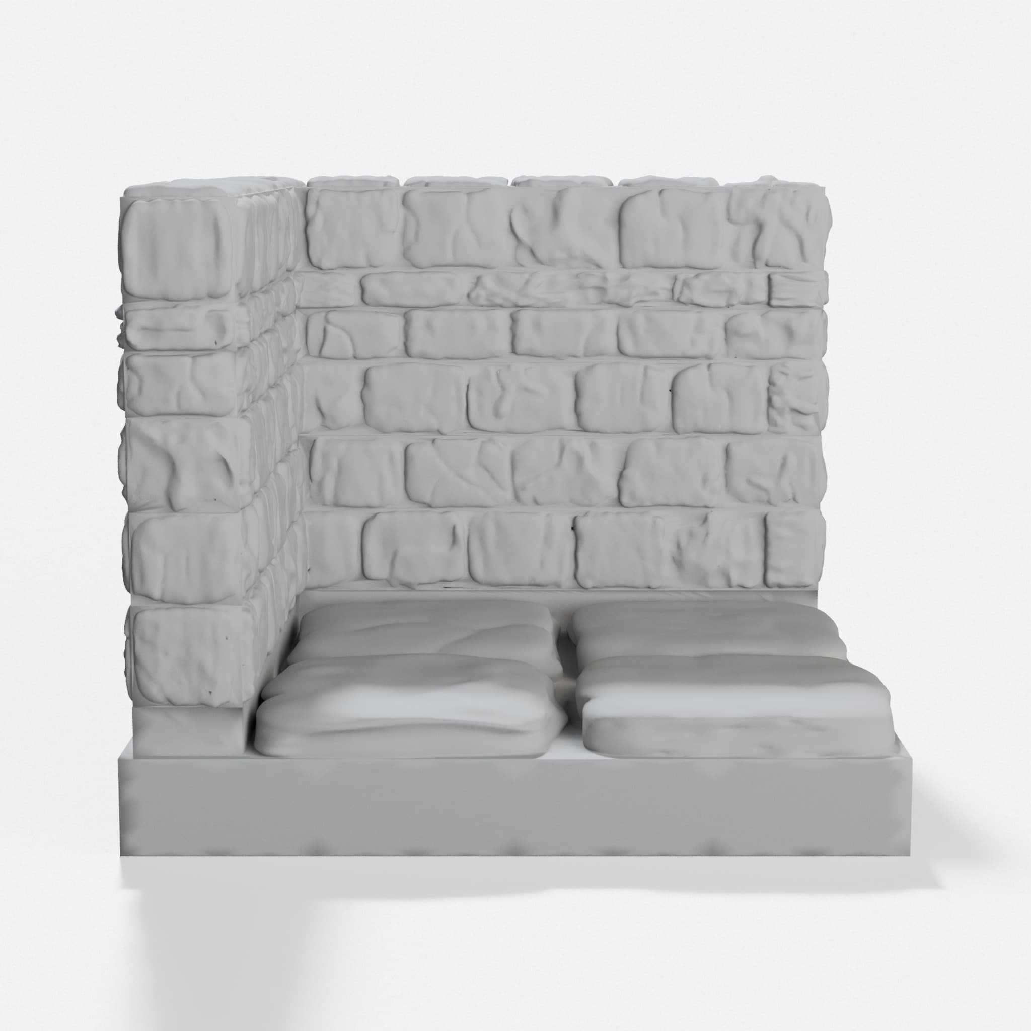 OpenForge Stone Dungeon Edge Corner Tile, hero tilt