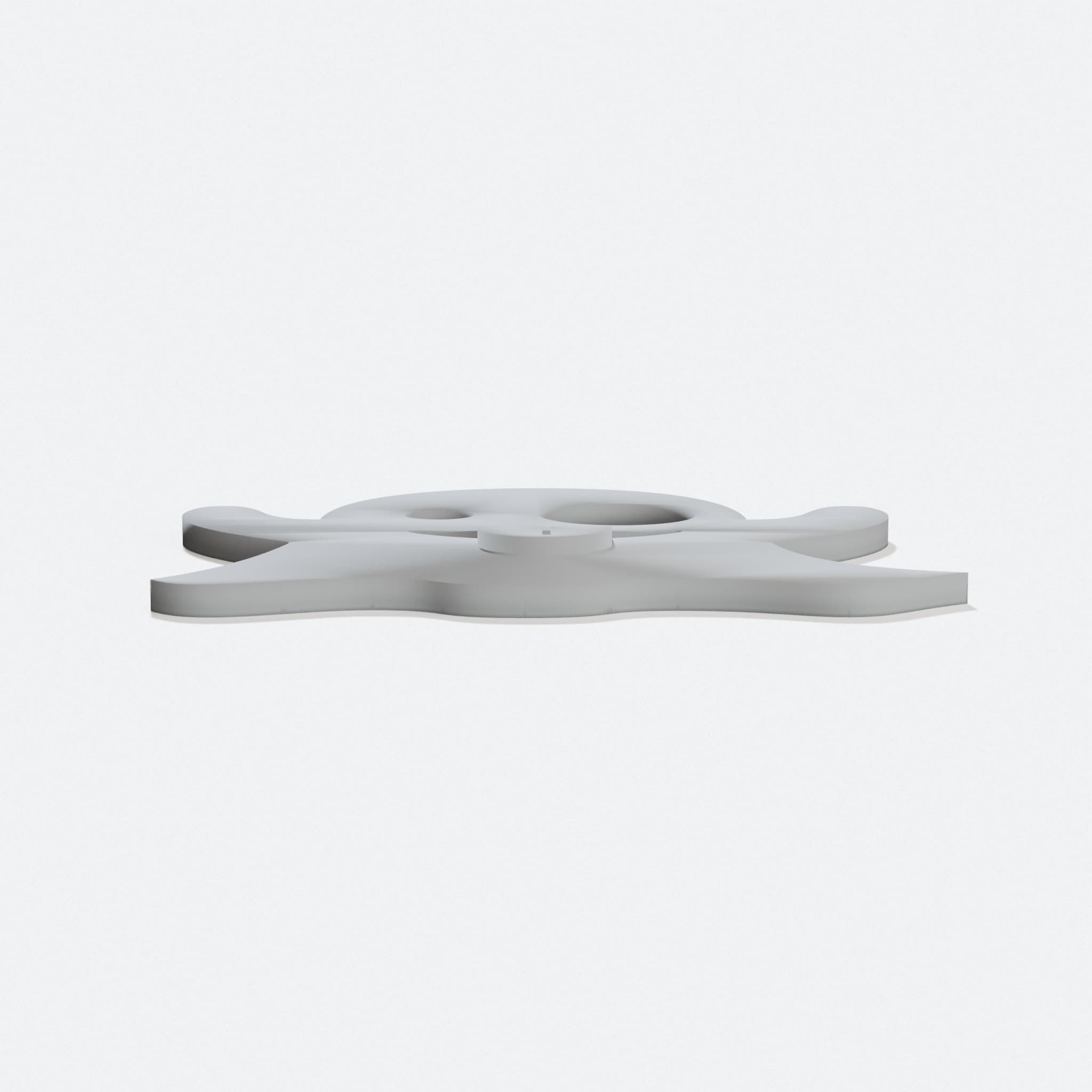Ghost Emoji Ornament - 3D Printed Decor, hero tilt