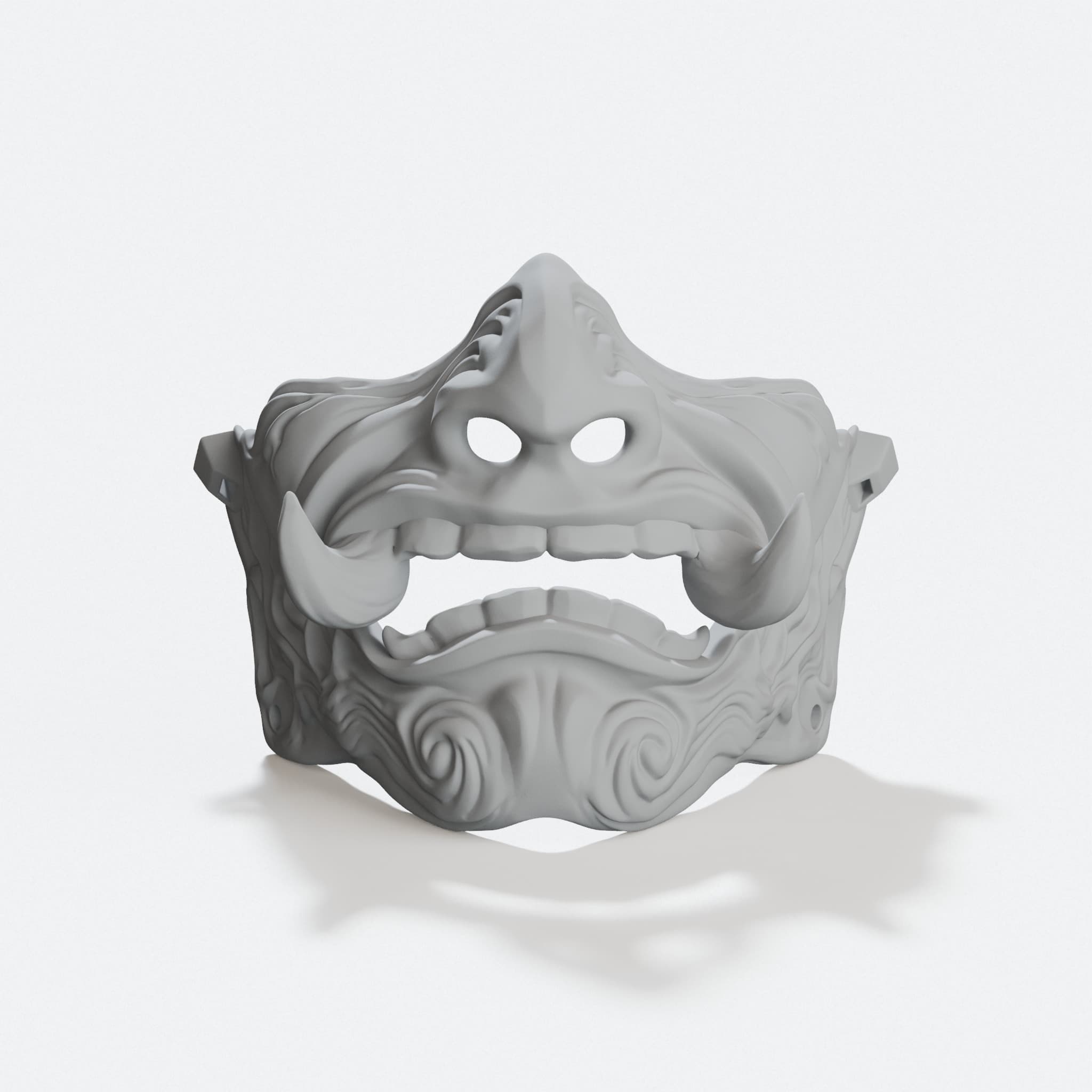 Samurai-Inspired Mask - 3D Printed Wearable Prop, hero tilt