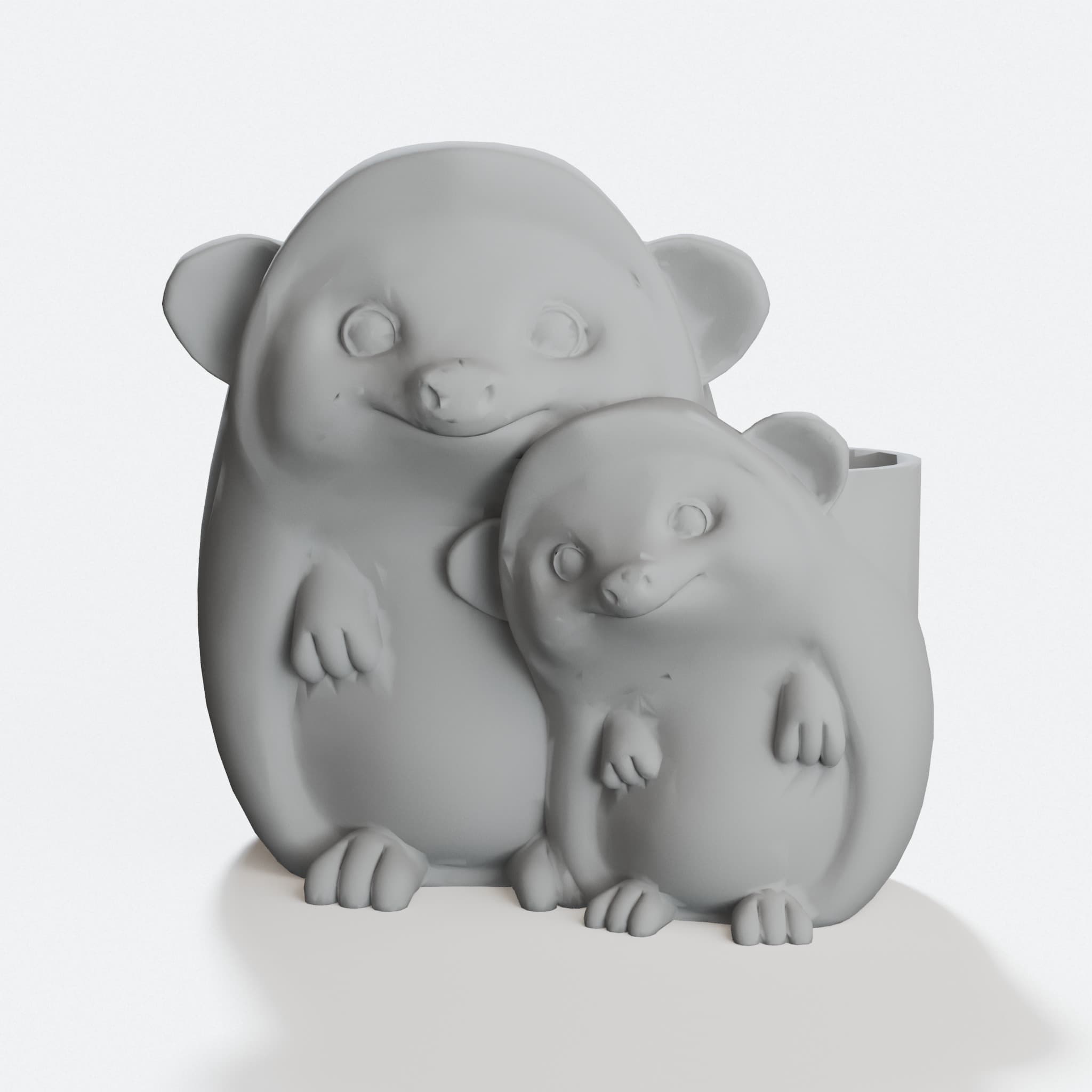 Hedgehog Planter 3D Printed Home Decor, hero tilt