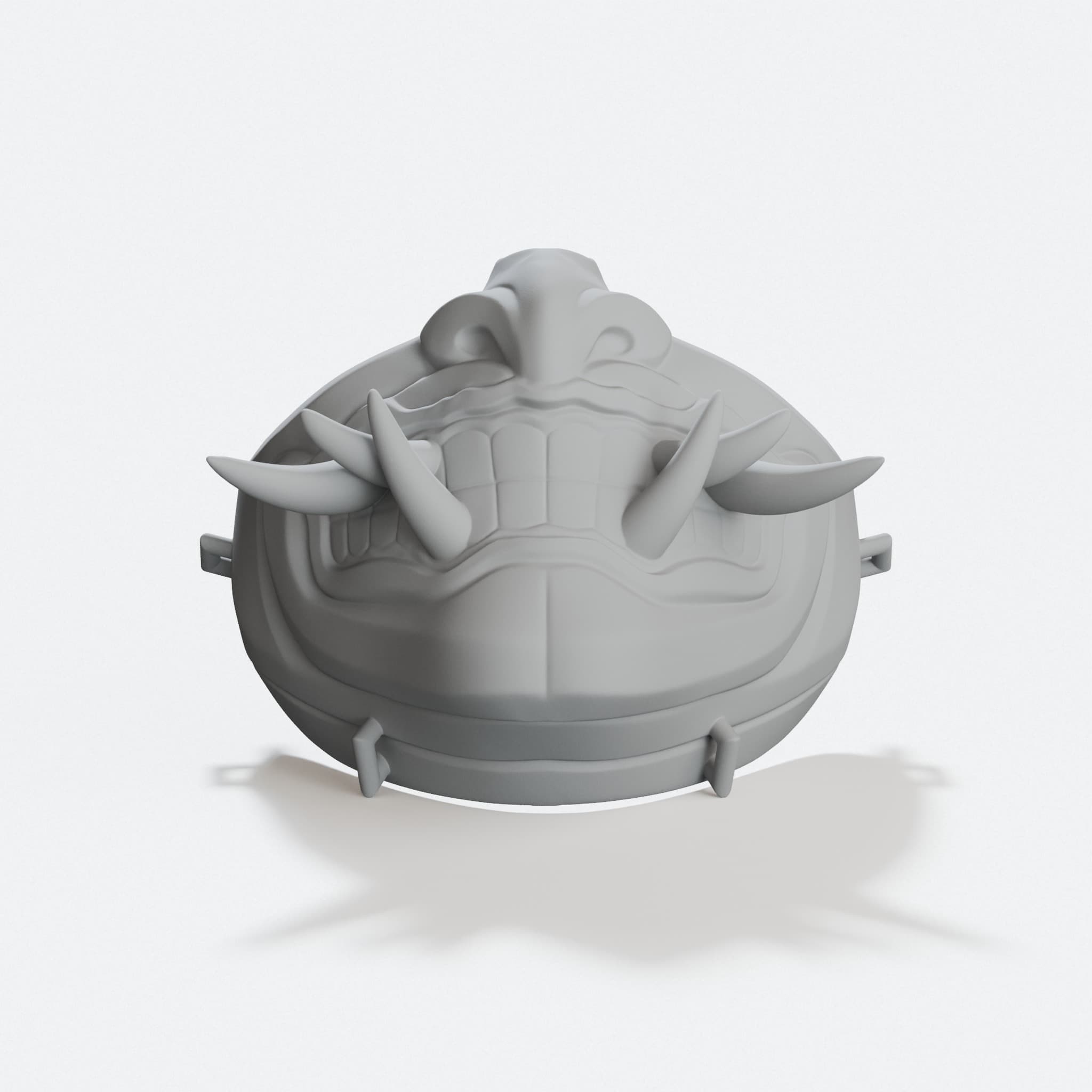 Oni Mask 3D Printed Toys, Japanese Demon Face, hero tilt