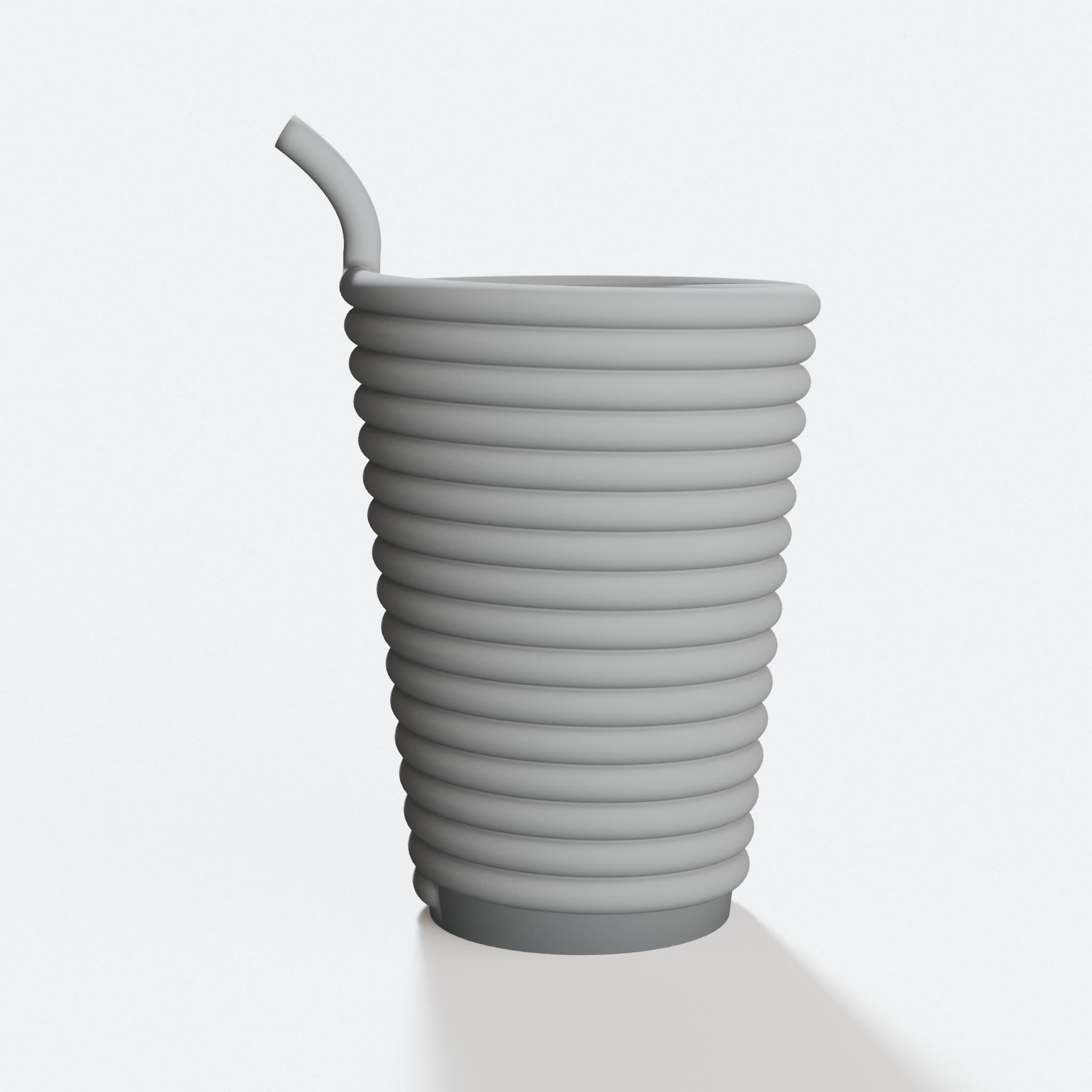 Big StrawGlass V2 - 3D Printed Party Cup, hero tilt