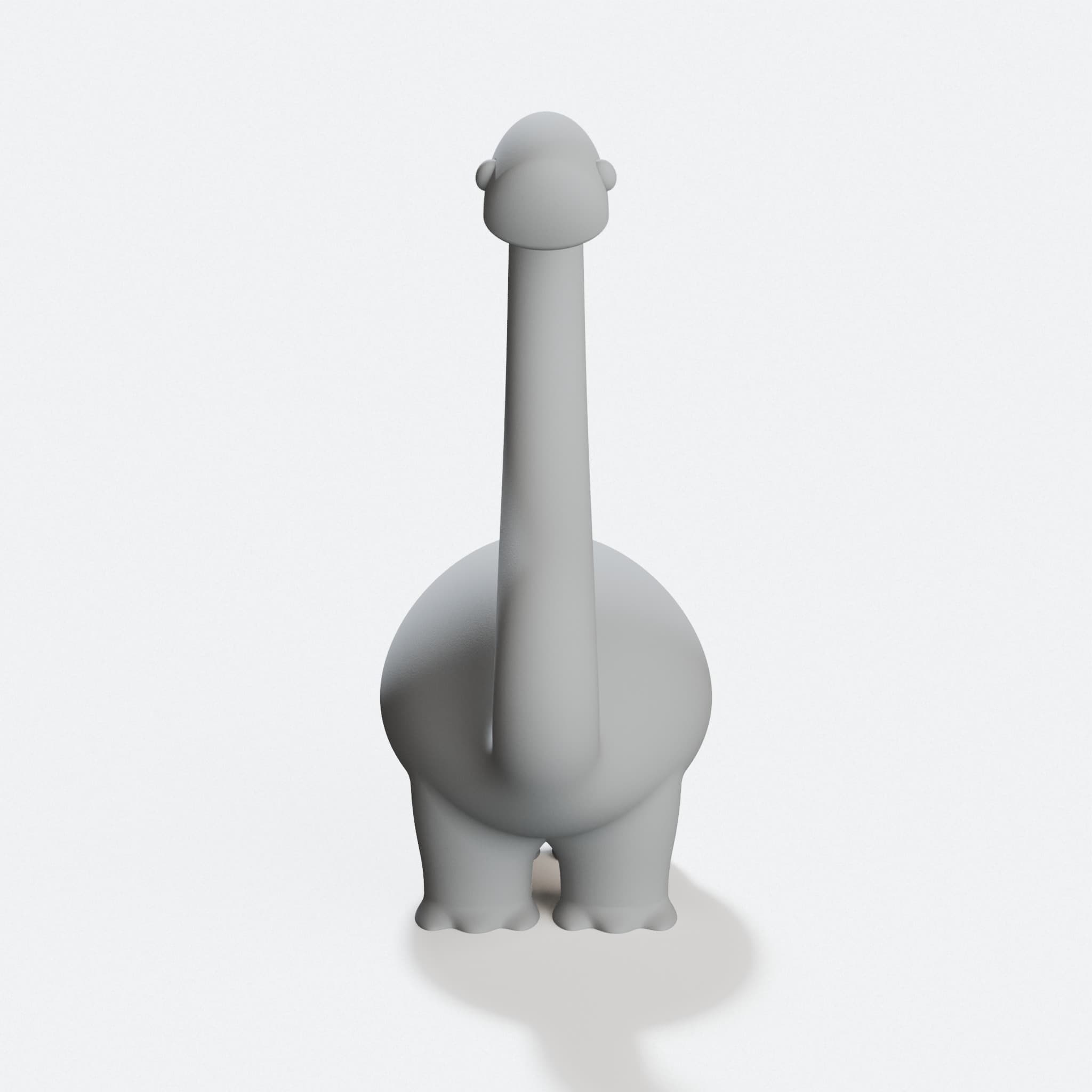 Heartosaur 3D Printed Toys: Valentine Brontosaurus Pair, hero tilt