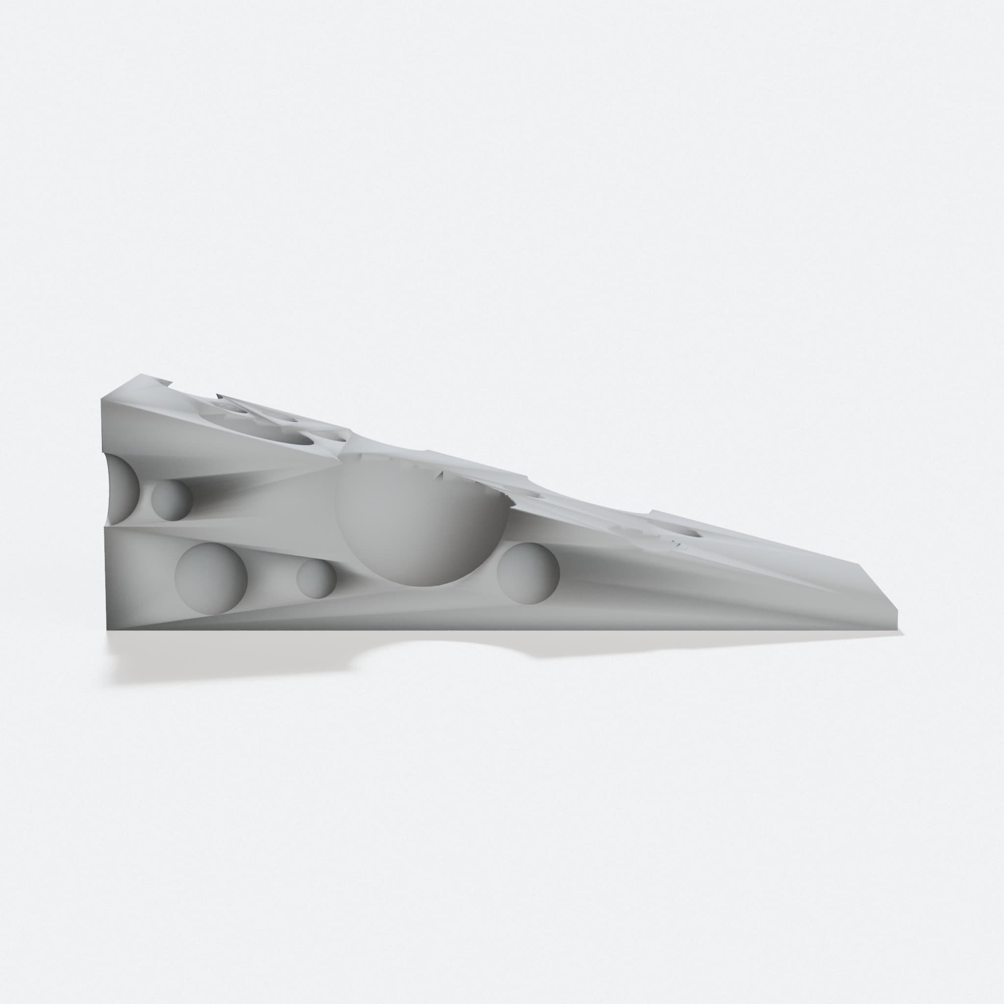 Swiss Cheese Wedge Door Stop – 3D Printed Home Decor, hero tilt
