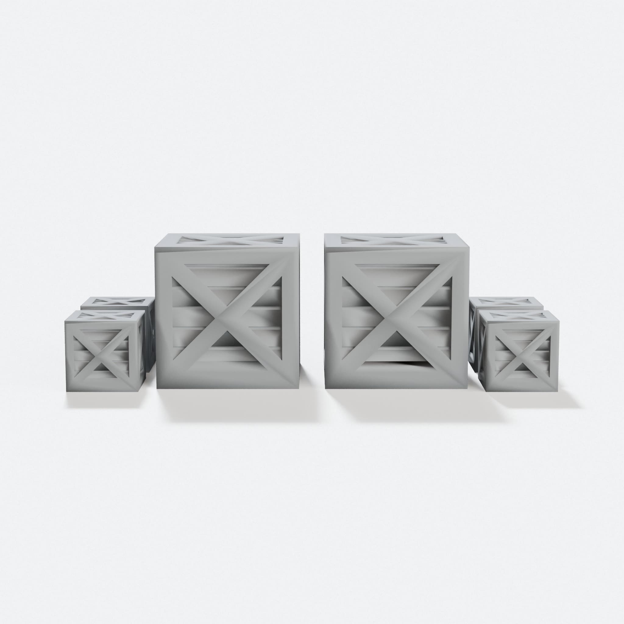 3D Printed Wooden Crates for D&D Tabletop Games, hero tilt