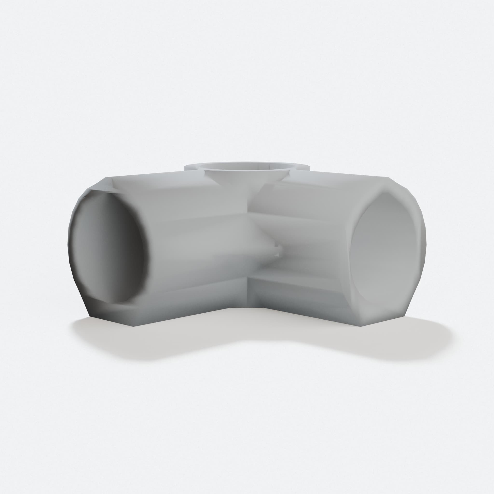 3-Way Elbow PVC Fitting, 1/2 Inch 3D Printed