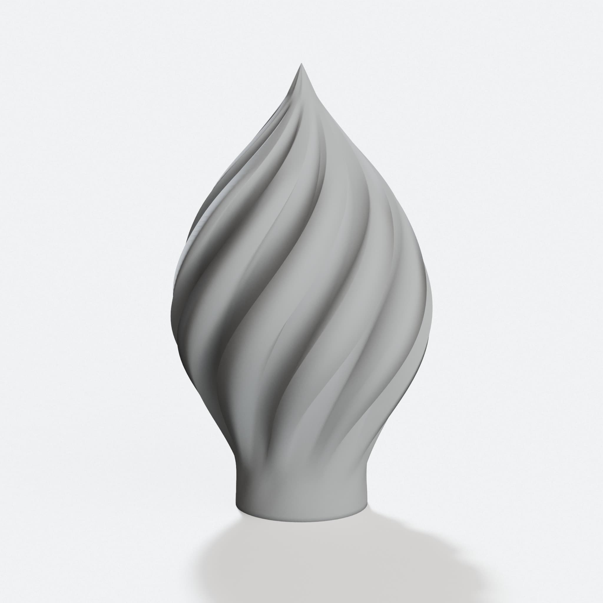 3D Printed Geaornament with Twisted Gear Design, hero tilt