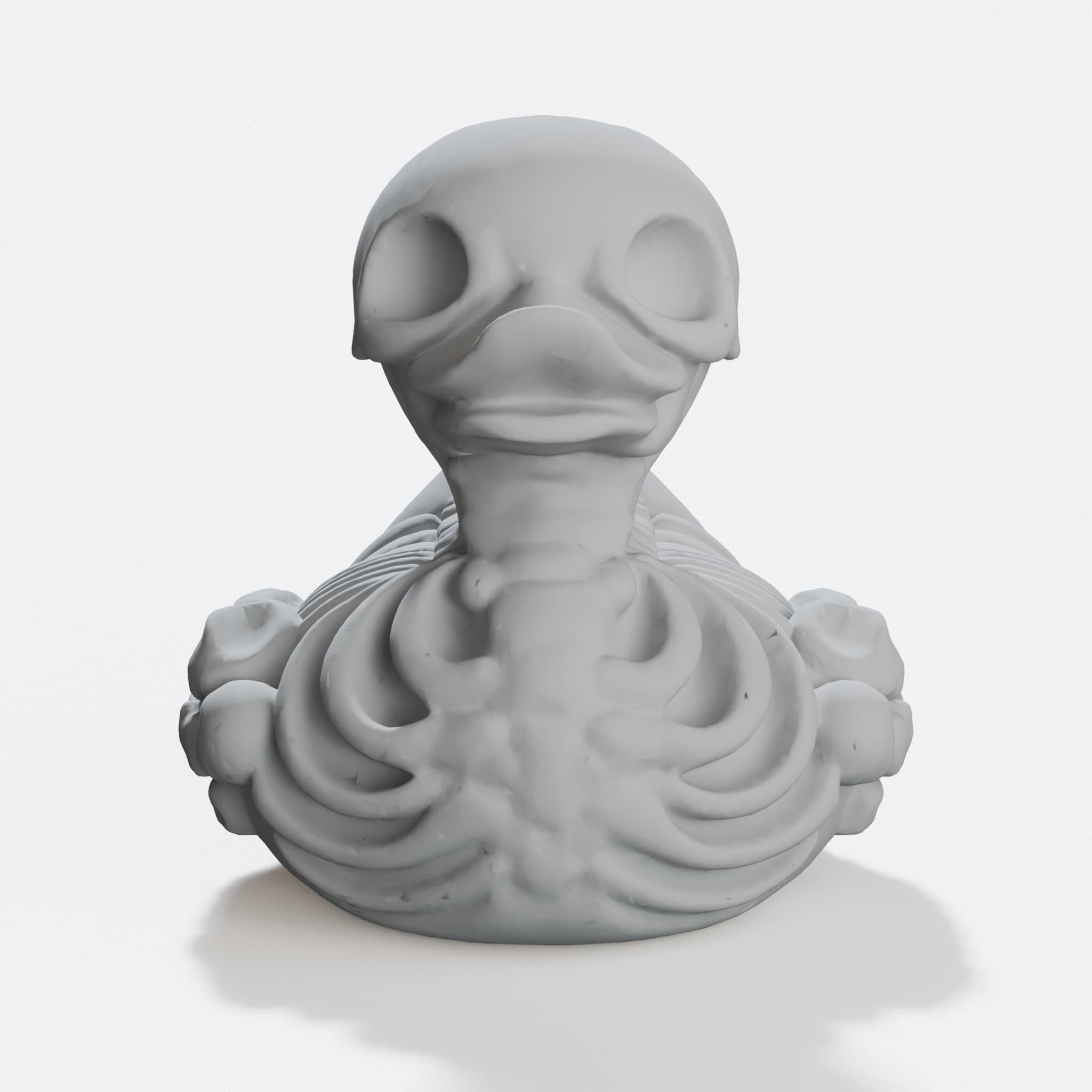 Skeleton Duck 3D Printed Toy, hero tilt