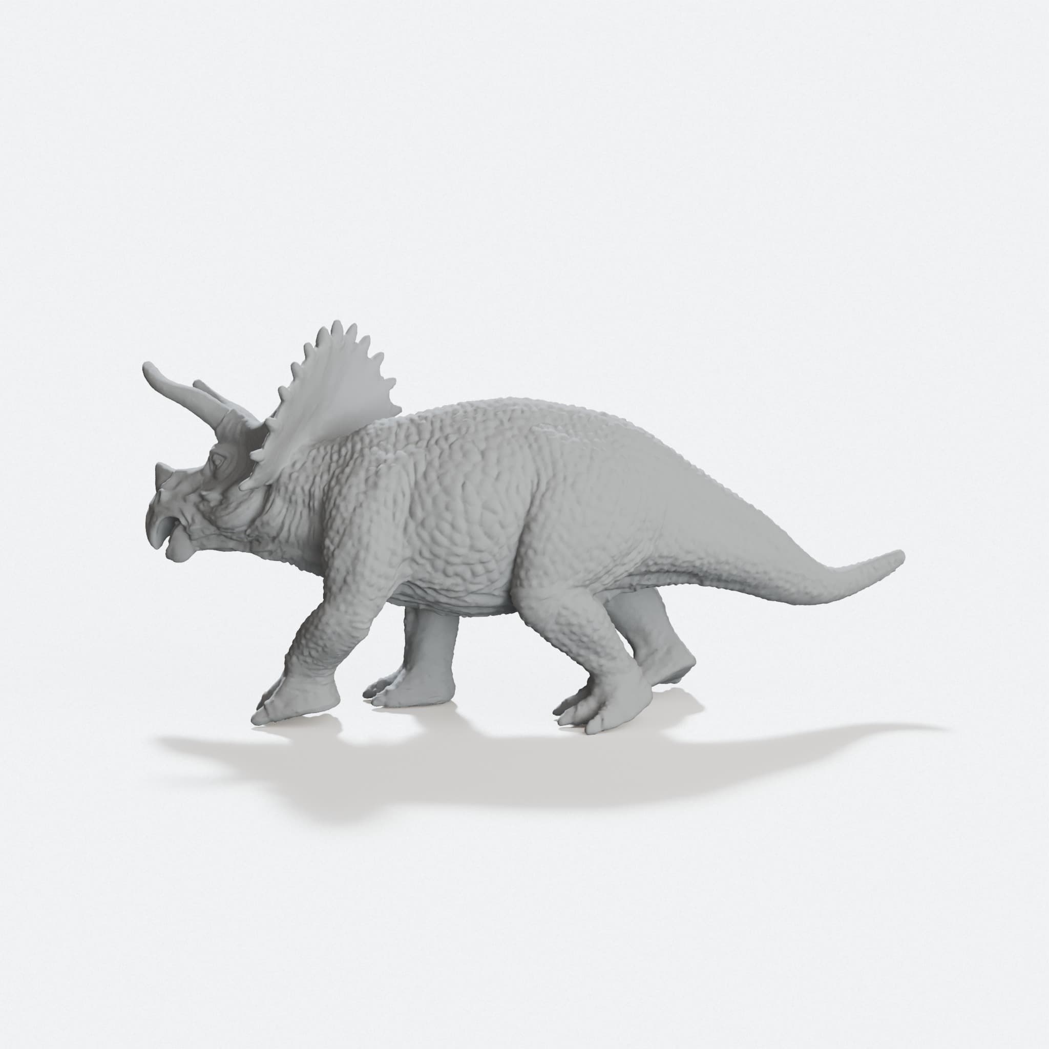 Triceratops Dinosaur Toy - 3D Printed, hero tilt
