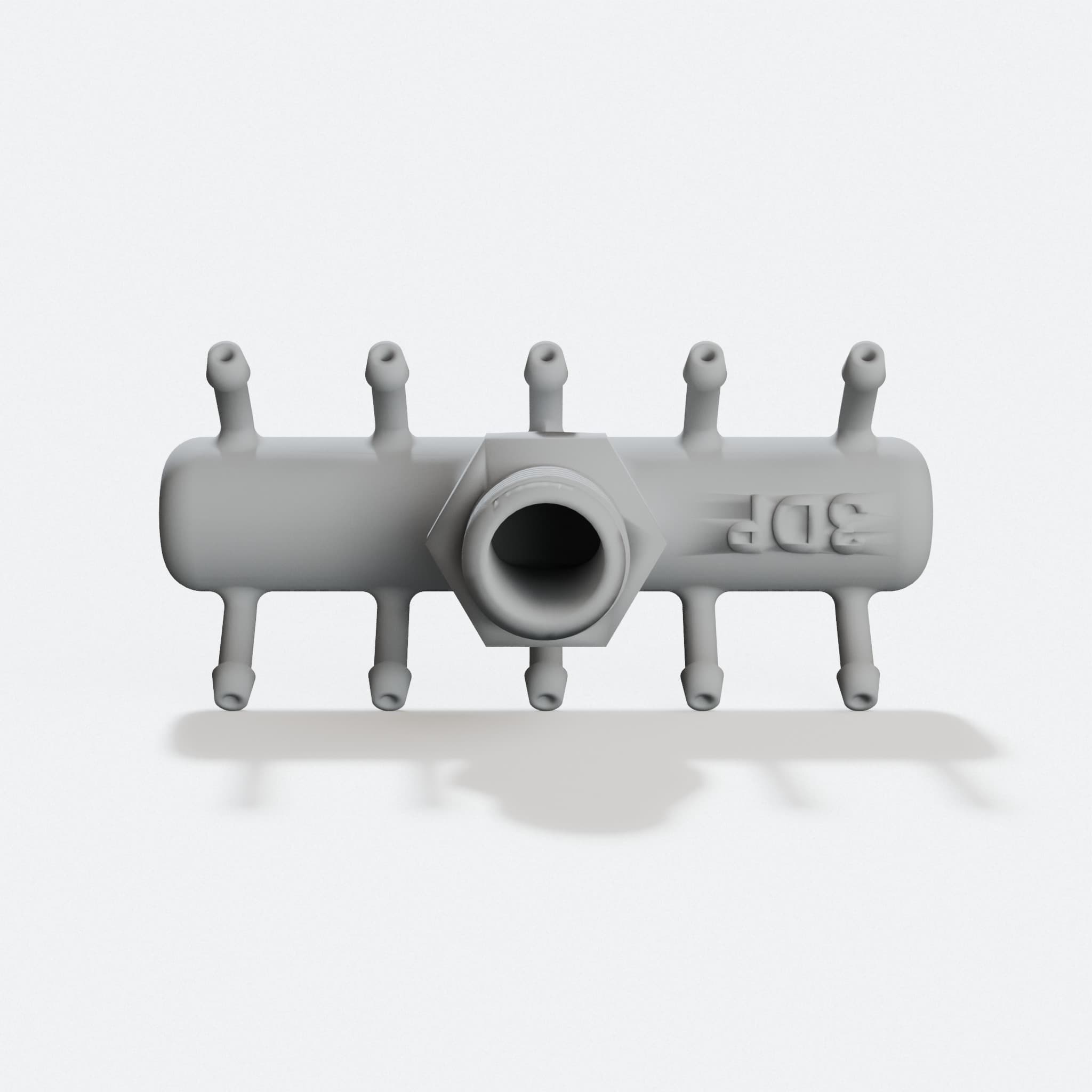 3D Printed Pump Connector for Drip Hydroponics, hero tilt