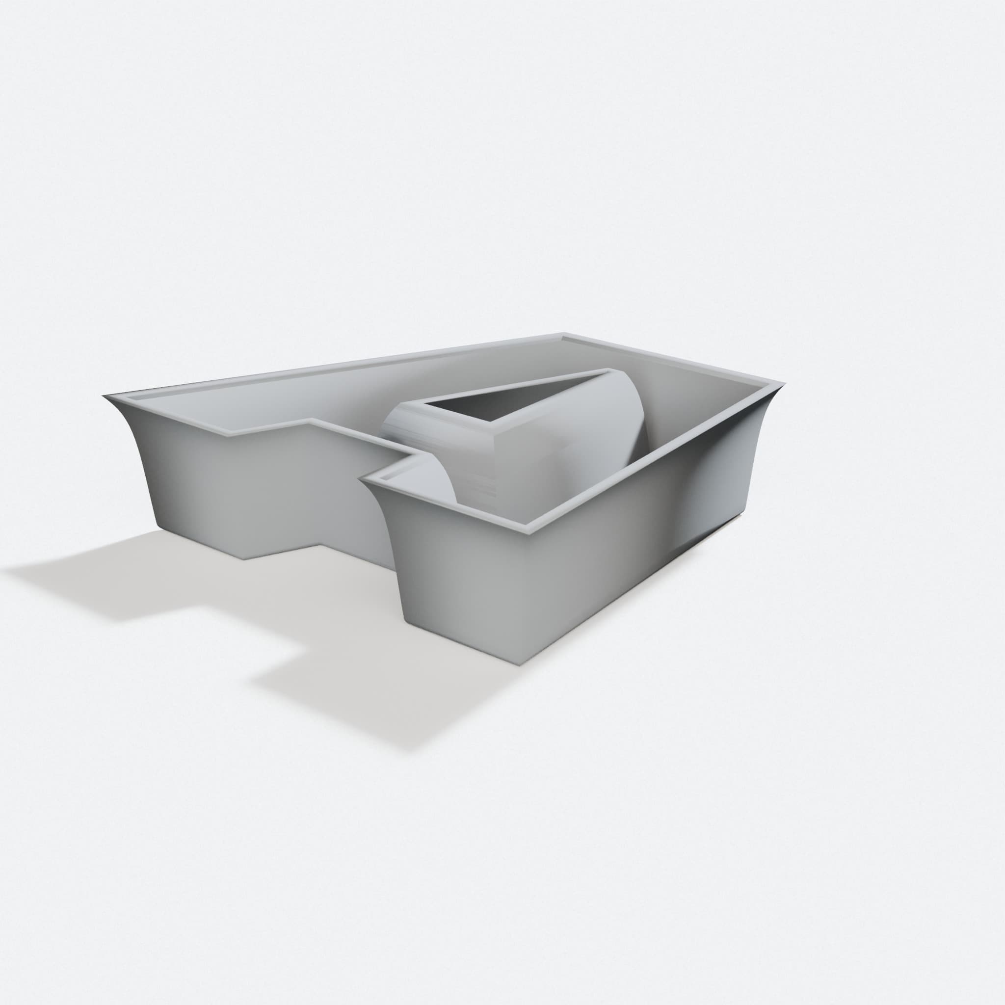 Typographic Letter Bowl Collection - 3D Printed Home Decor A-Z, turn three quarter