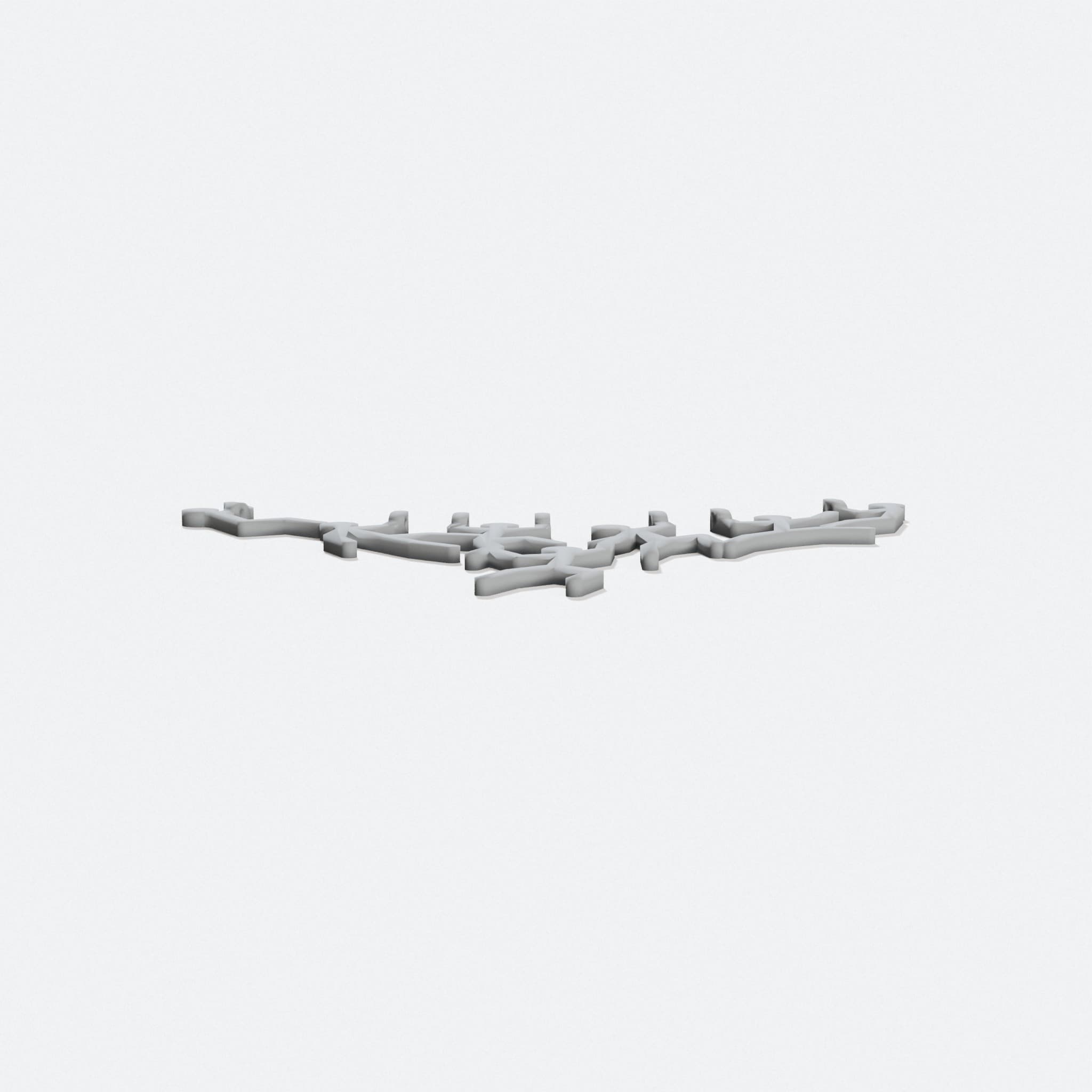 StickMan's Necklace: 3D Printed Pendant Gift, hero tilt
