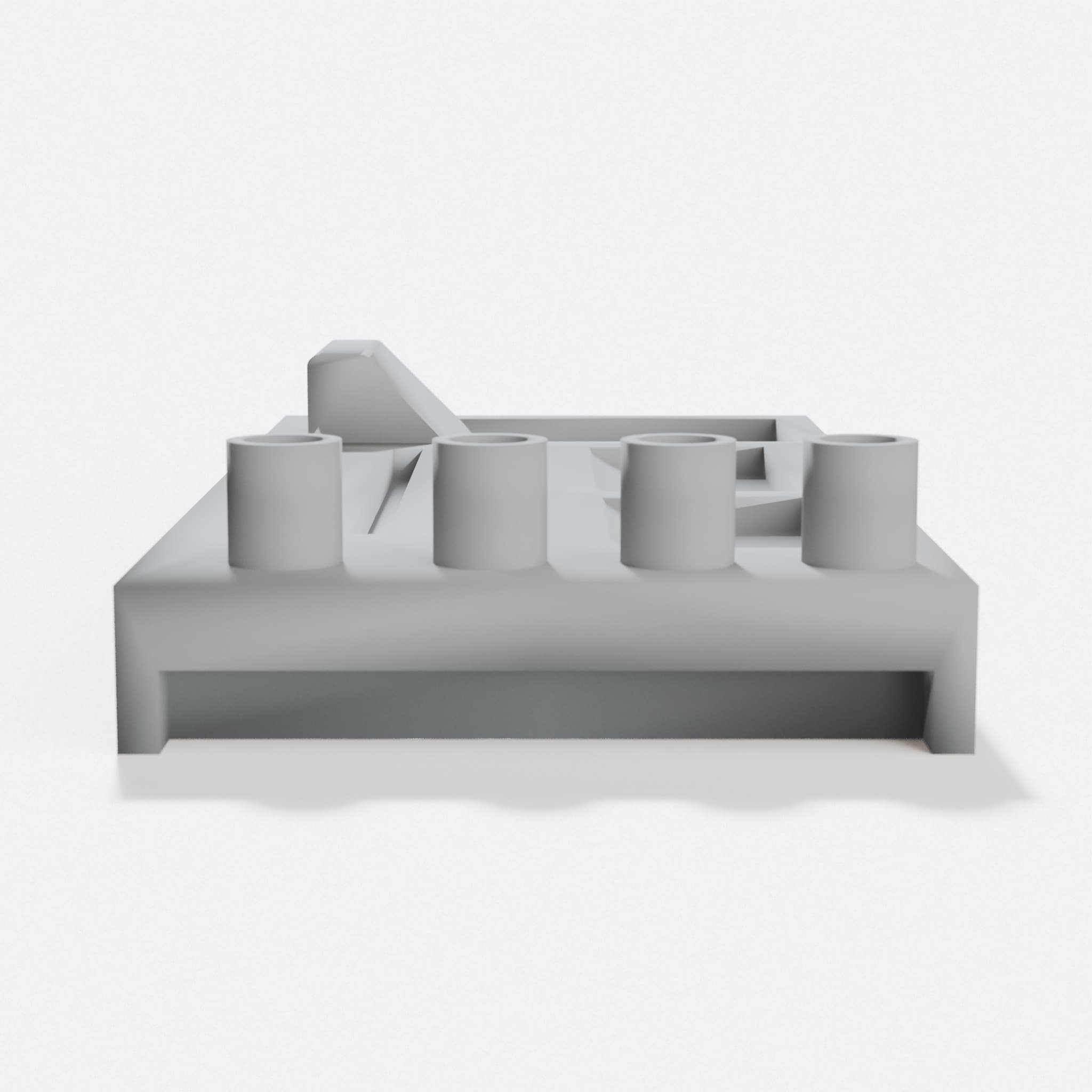 3D Printed Desk Organizer for PC and Phone, hero tilt