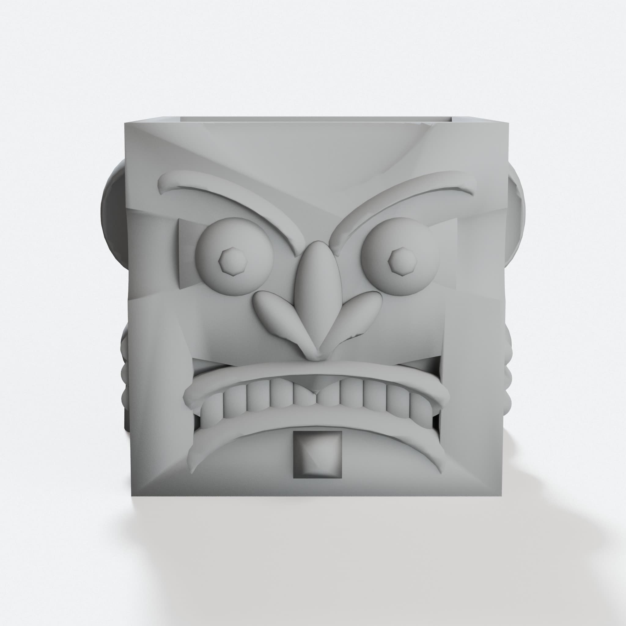 Evil Face Planter – 3D Printed Home Decor for Succulents, hero tilt