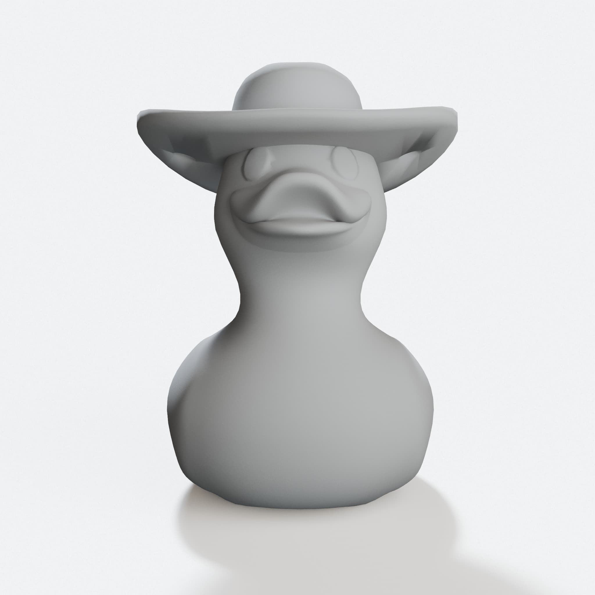 Cowboy Duck 3D Printed Toy, hero tilt