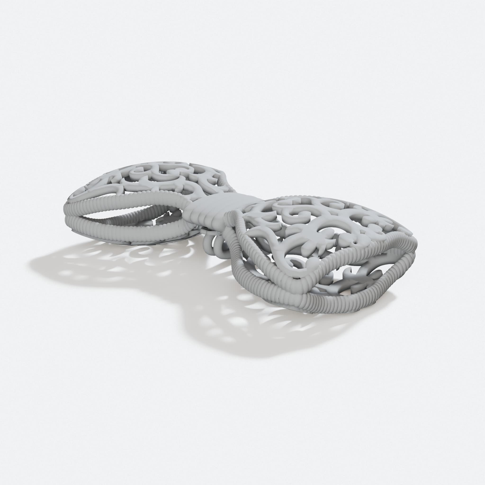 Fancy Bow Tie 2.0 3D Printed Gift, turn three quarter