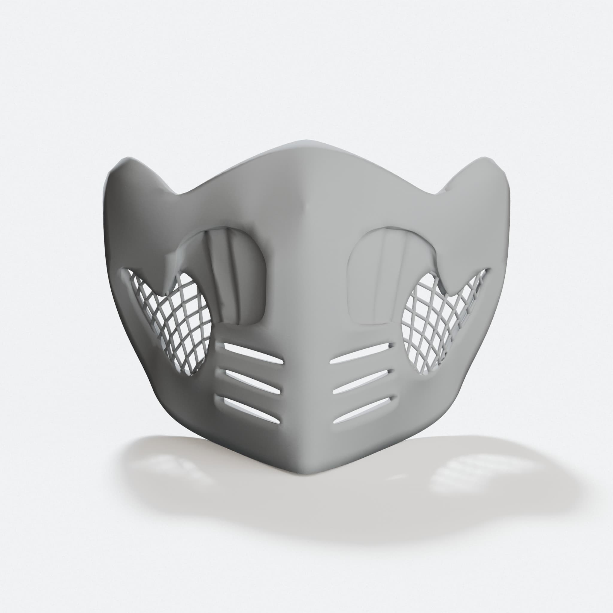 Scorpion Mask 3D Printed Toy, Mortal Kombat X, hero tilt
