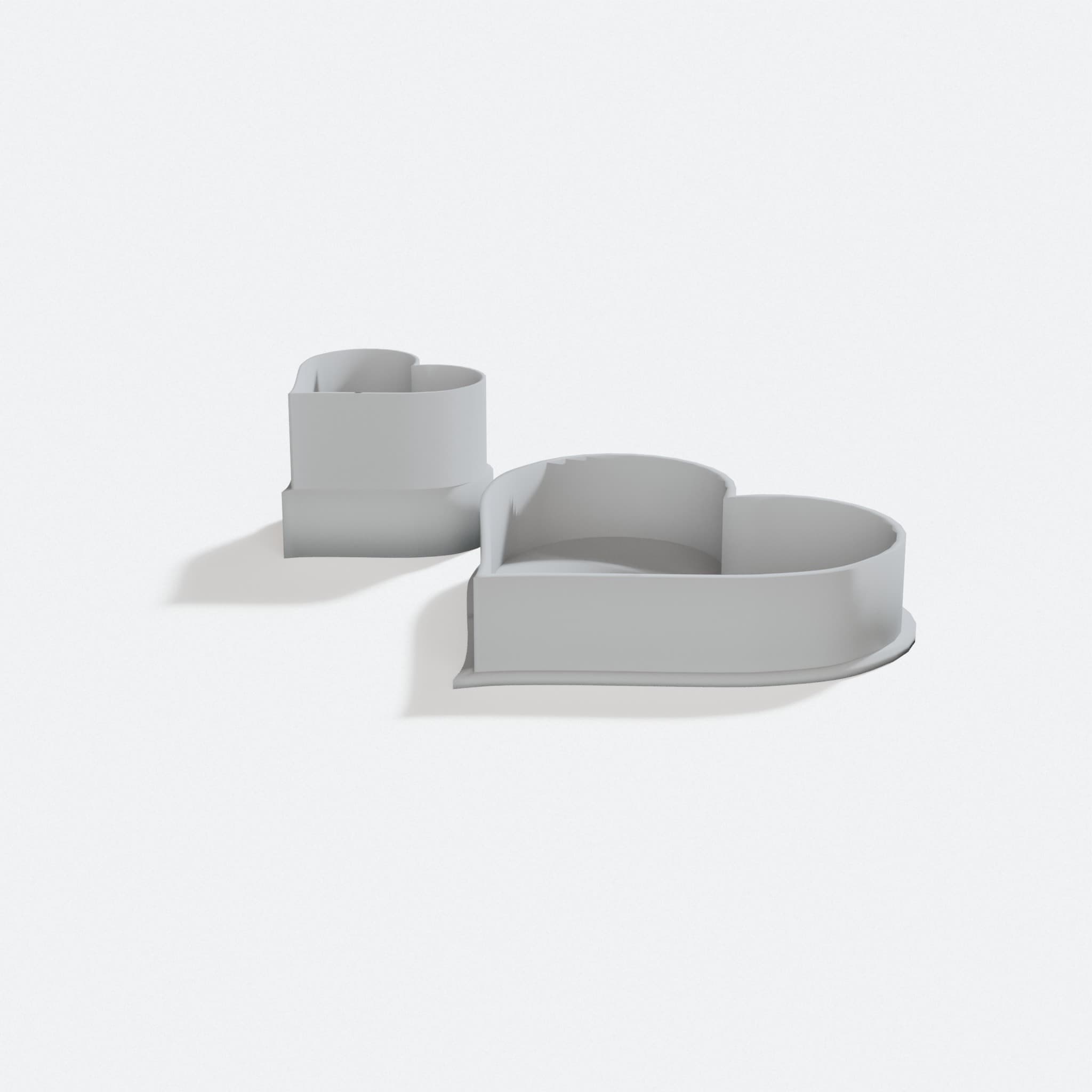 Spitzbuben Heart Cookie Cutter - 3D Printed, turn three quarter