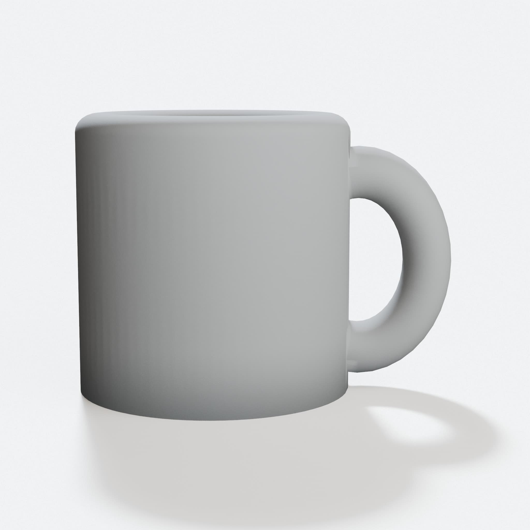 Miniature Dollhouse Coffee Mug, 3D Printed, hero tilt