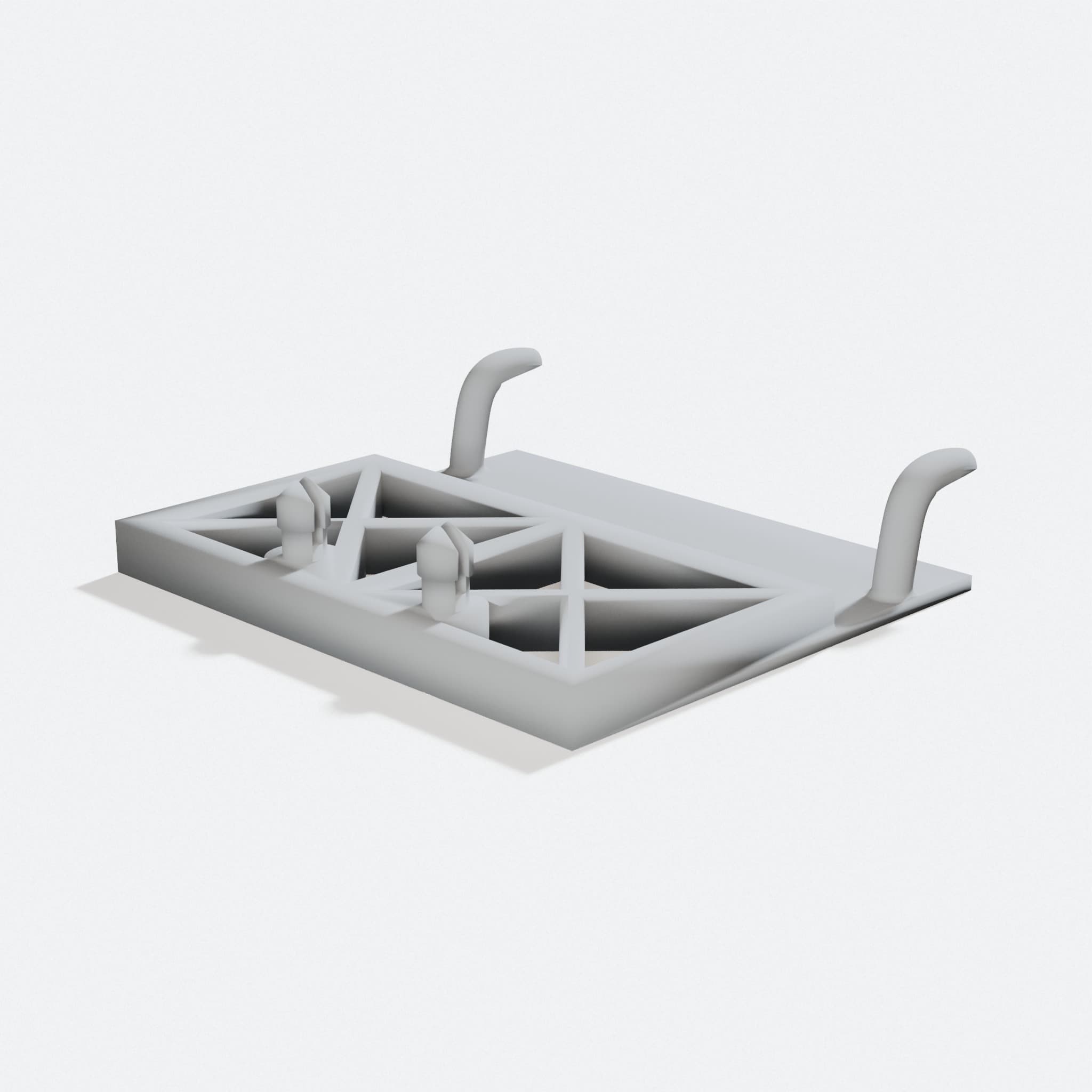 Pegboard Bin Hanger: 3D Printed Organizers, turn three quarter