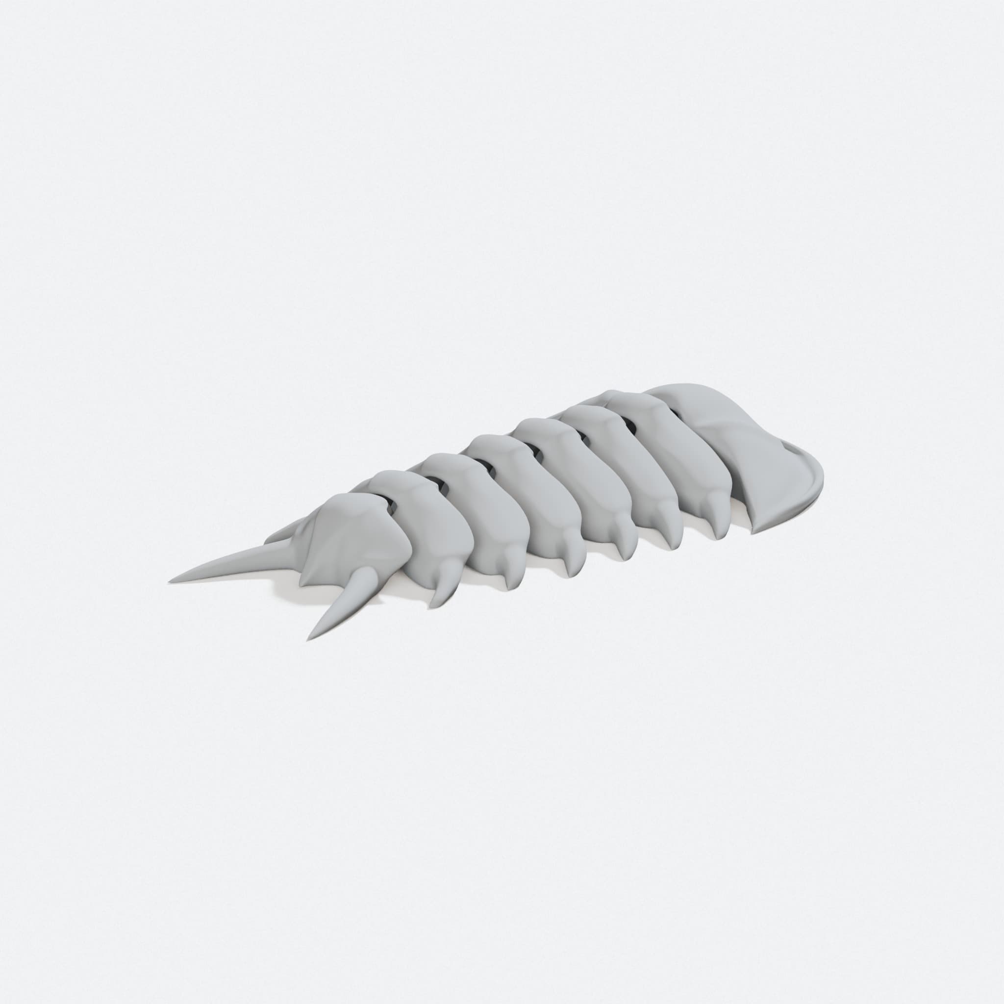 Flexi Trilobite 3D Printed Toy, turn three quarter
