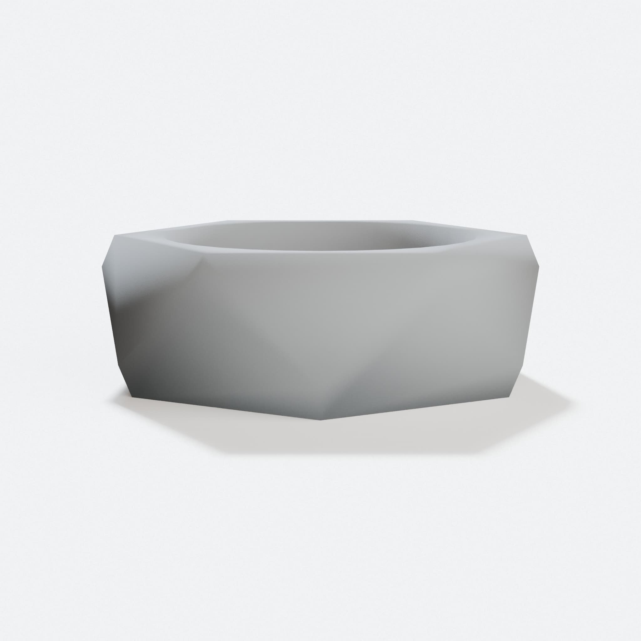 Faceted Geometric Bracelet – 3D Printed Statement Bangle, hero tilt