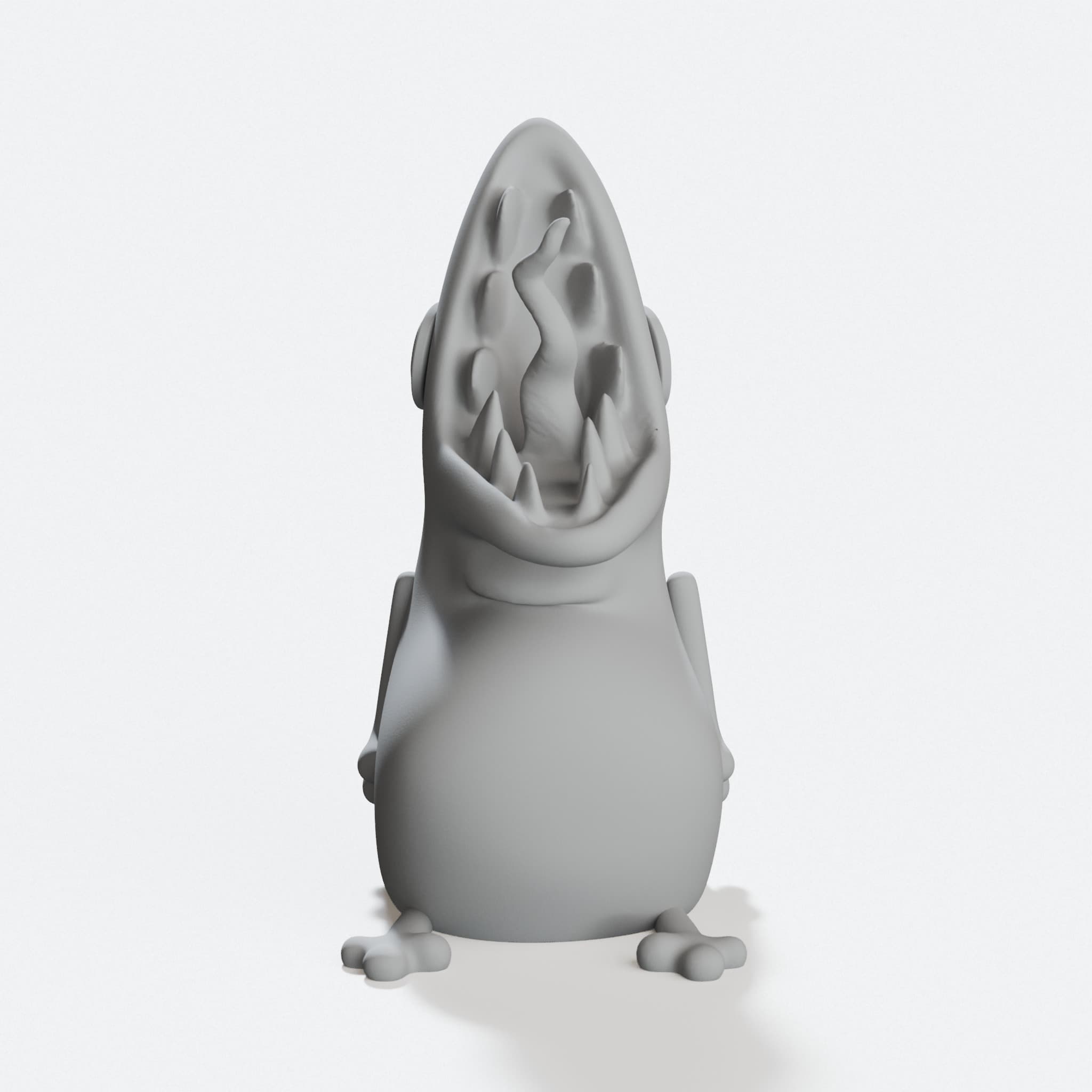 Cute Screaming Possum 3D Printed Home Decor, hero tilt