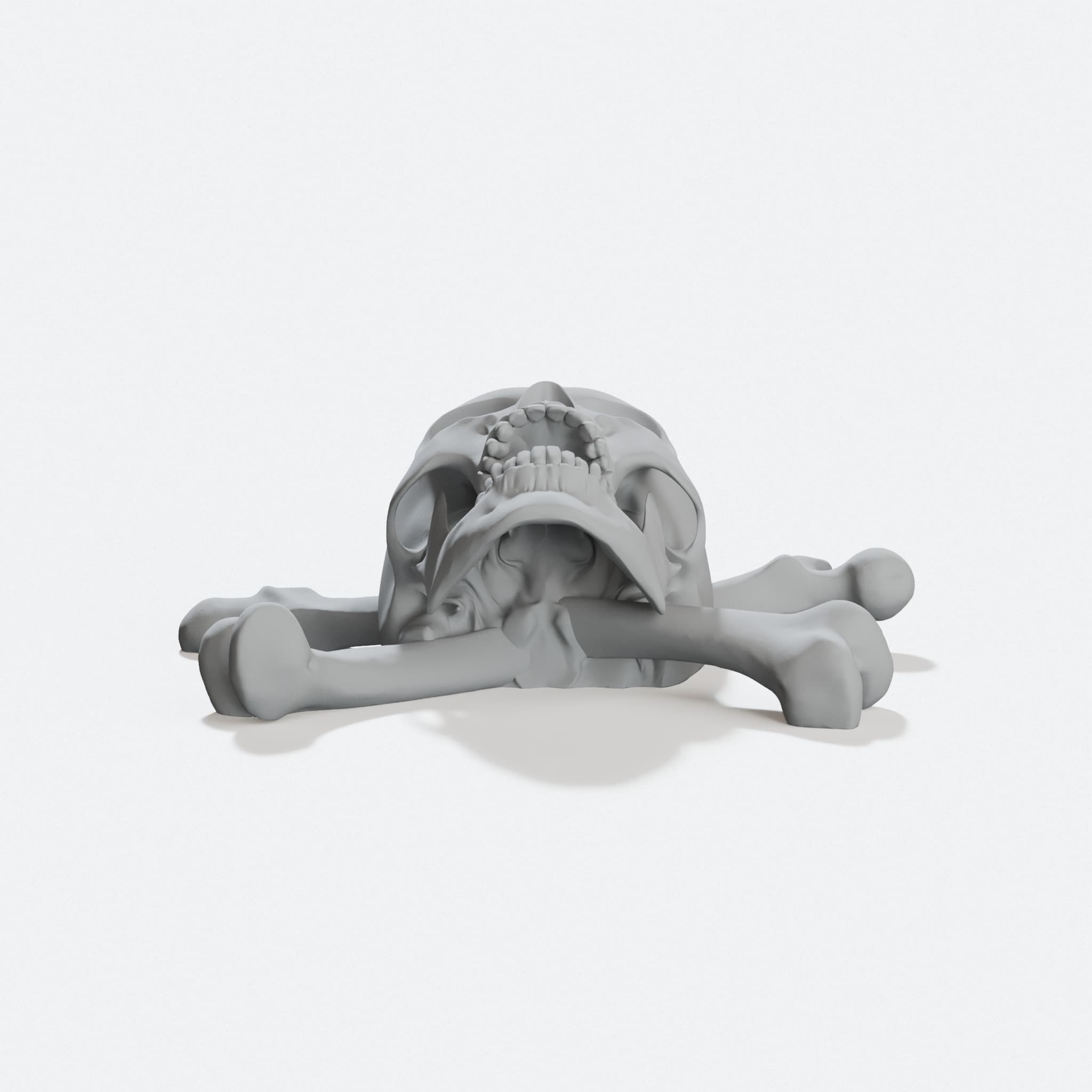 Jolly Roger 3D Printed Home Decor Skull, hero tilt