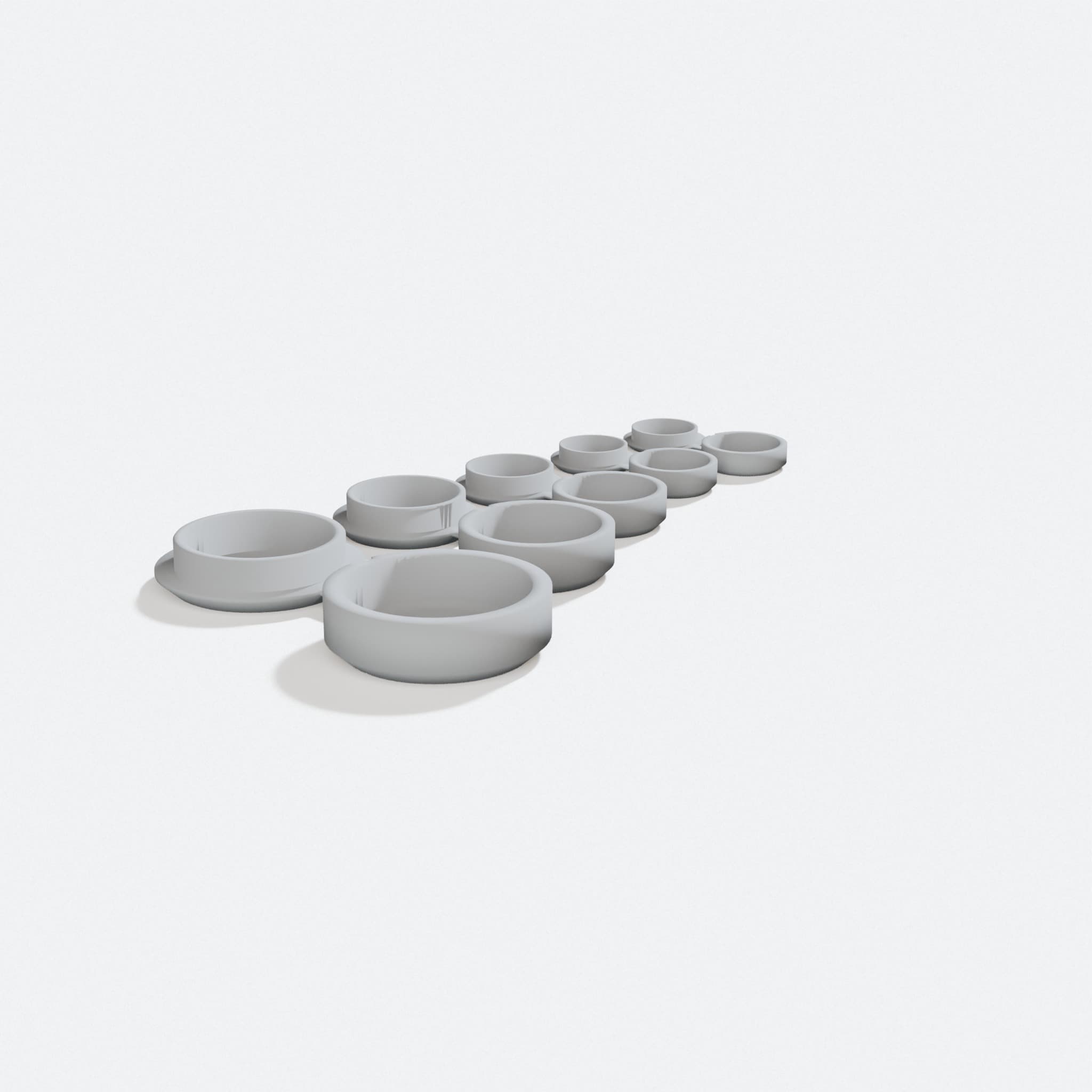 M3-M8 Capped Screw Cover Set for 3D Printing, turn three quarter
