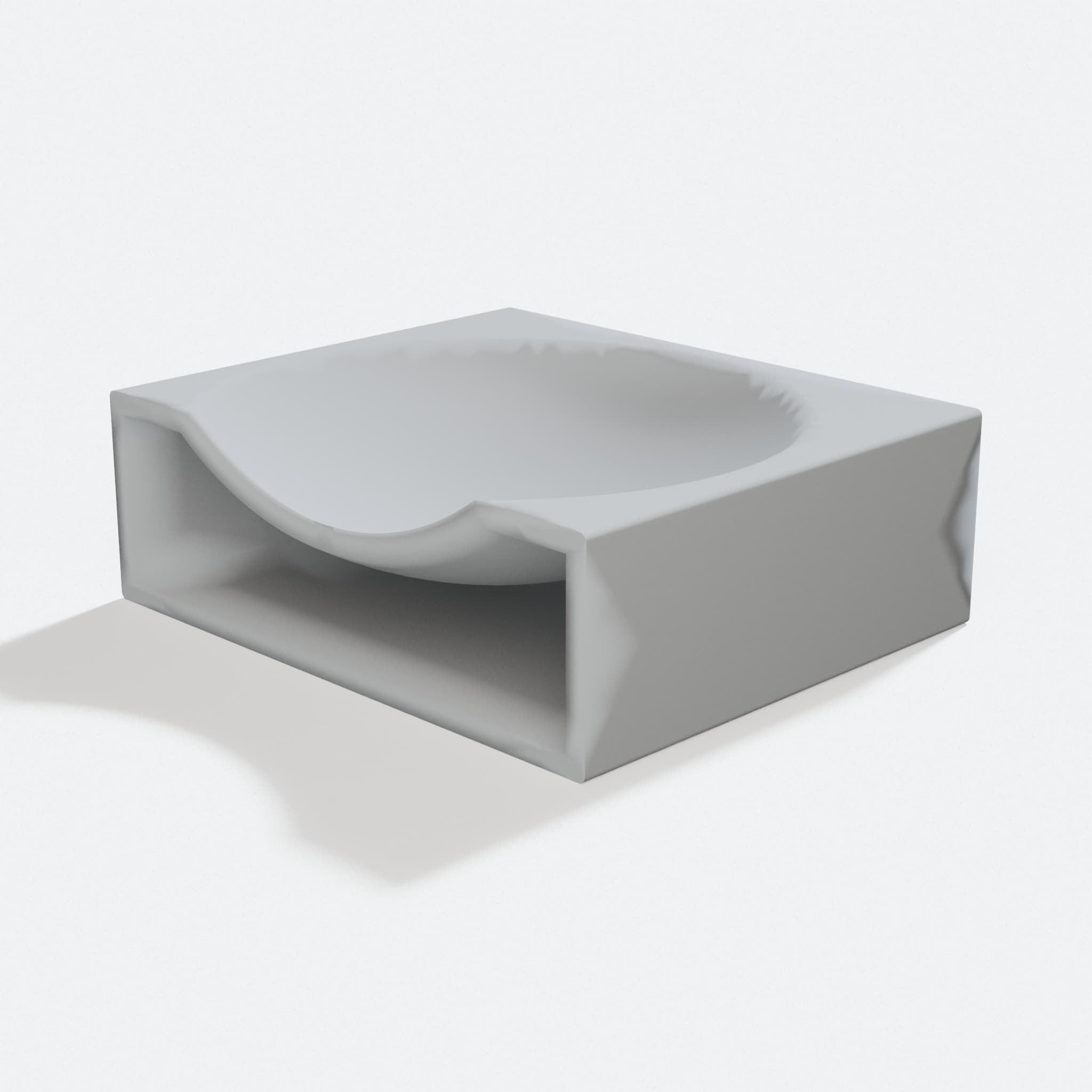 3D Printed Coin Tray, Desk Organizer, turn three quarter