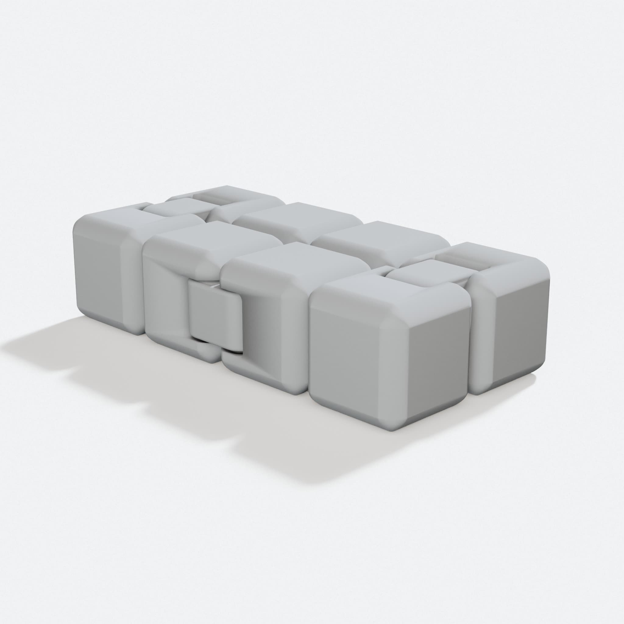 Fidget Cube Remix - 3D Printed Fidget Toy, turn three quarter