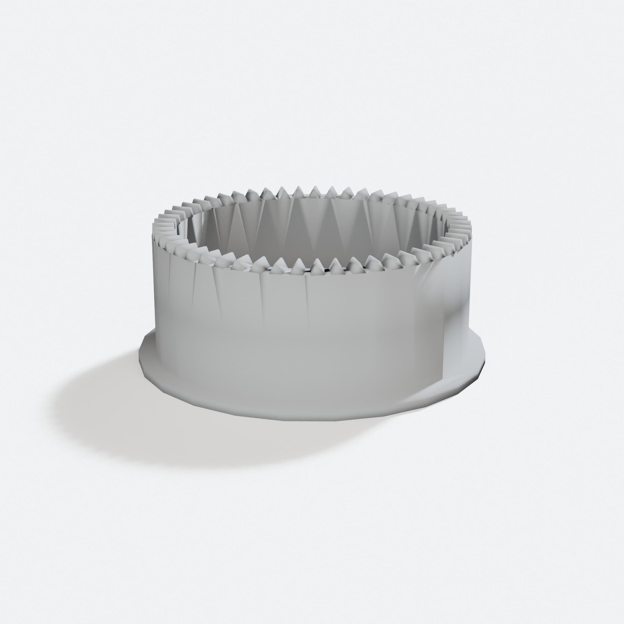 Uncrustable Replicator 3D Printed Sandwich Crust Cutter, turn three quarter
