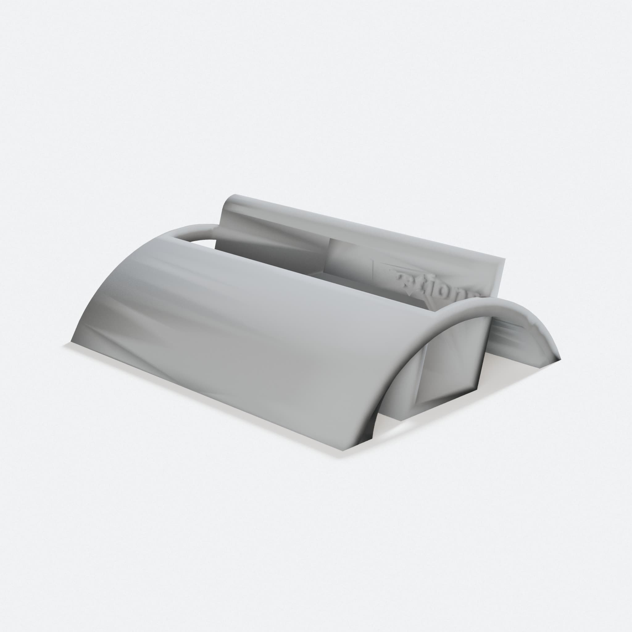Business Card Holder Blank – 3D Printed Desk Organizer, turn three quarter