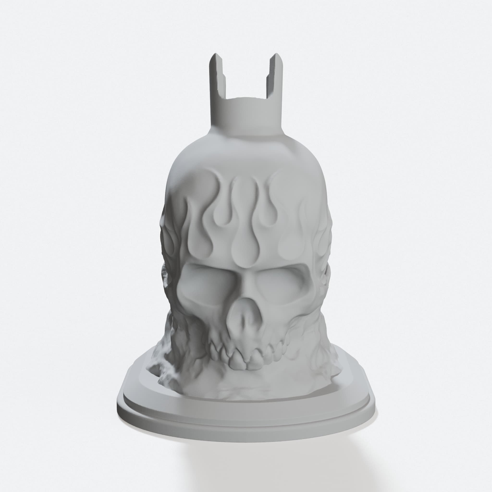 Skull Airbrush Stand, 3D Printed Workshop Tool, hero tilt