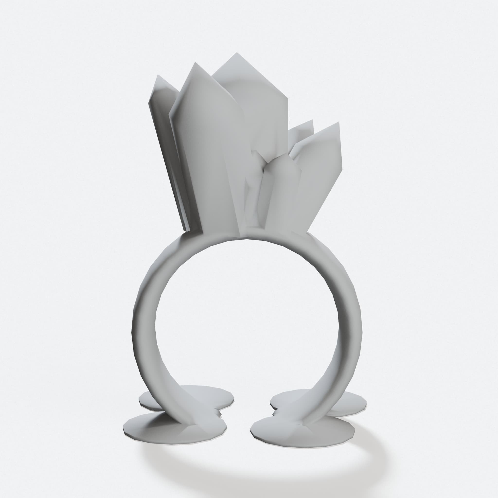 Compatible with Ring Crystal Statement Ring 3D Print, hero tilt