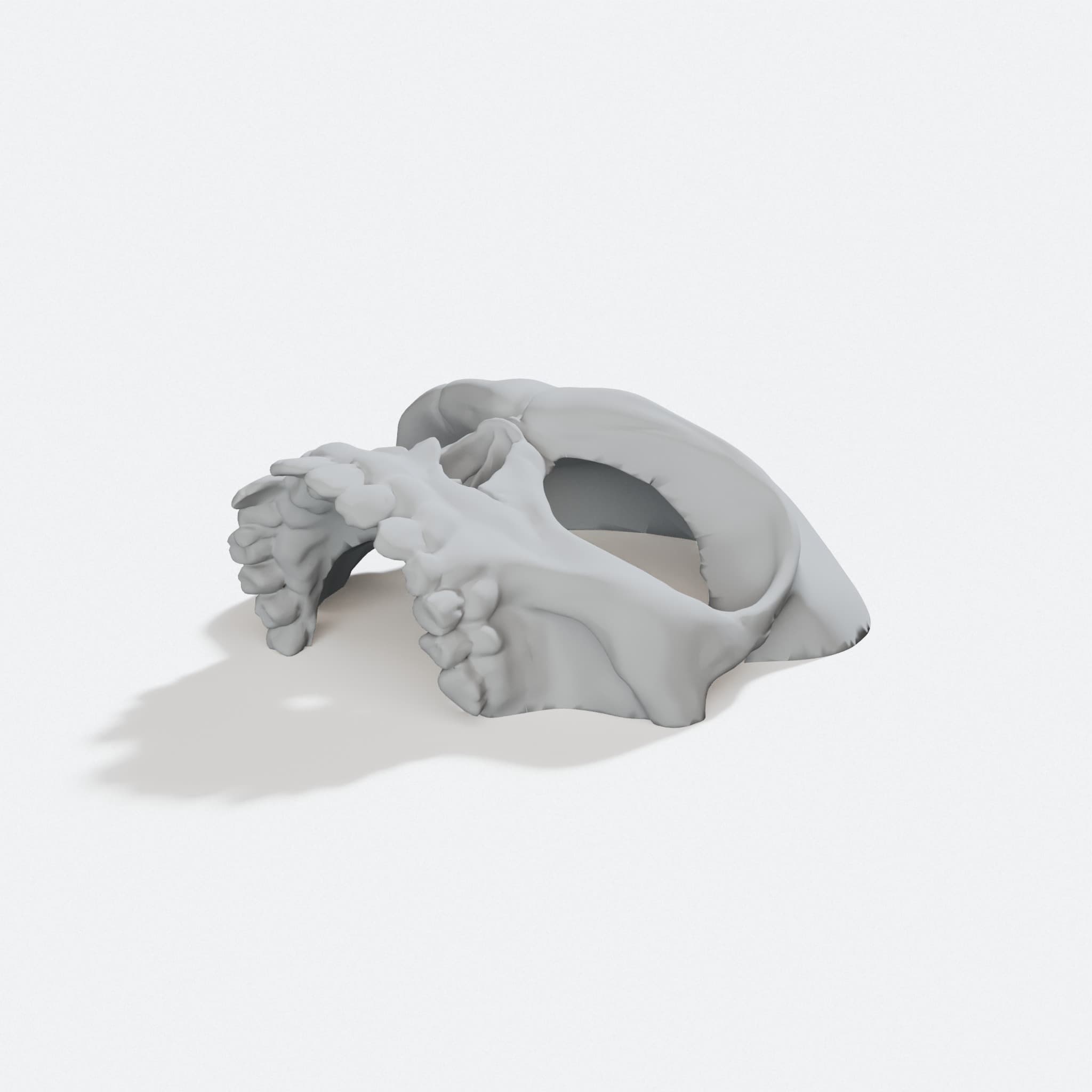 DemiLich Skull Mask - 3D Printed Toys for Halloween, turn three quarter